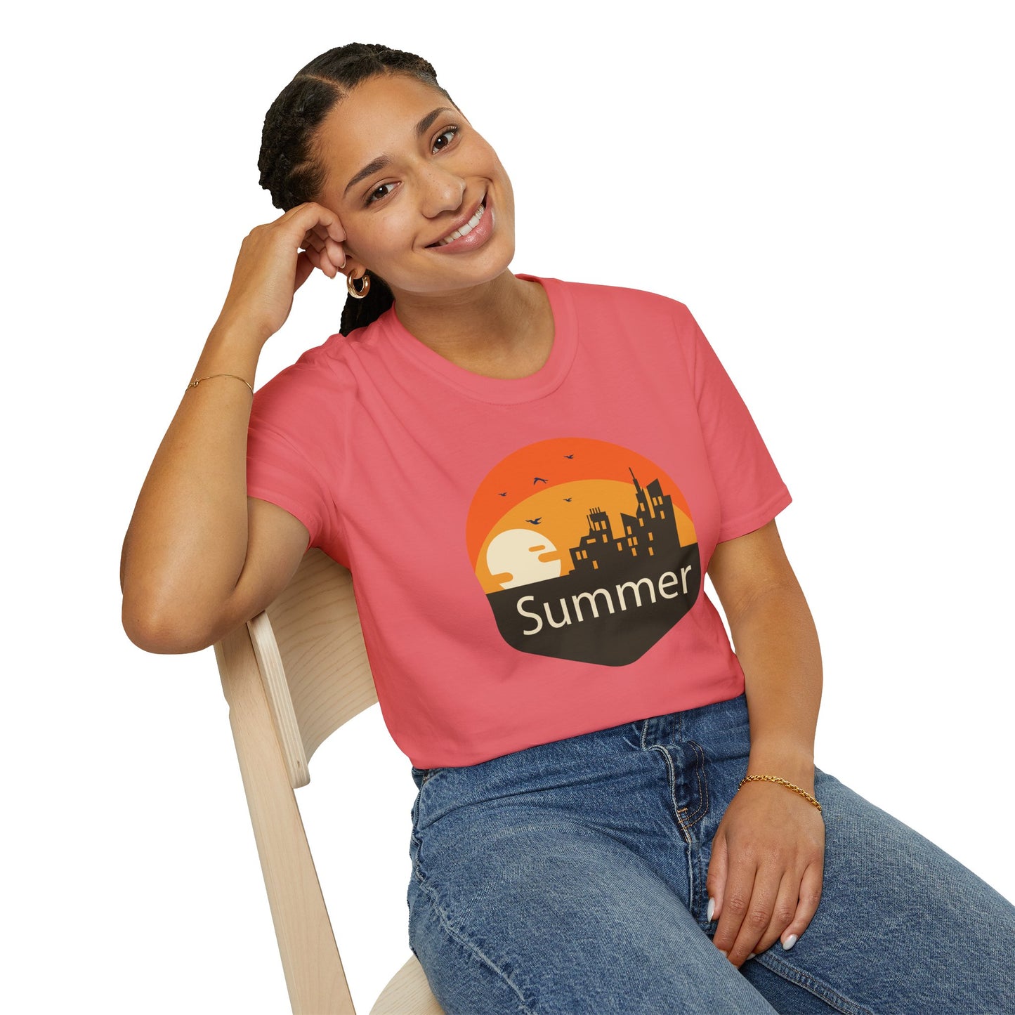 Summer T-Shirt, Summer Design Shirts, Art Tee Shirt with Summer Design - 6