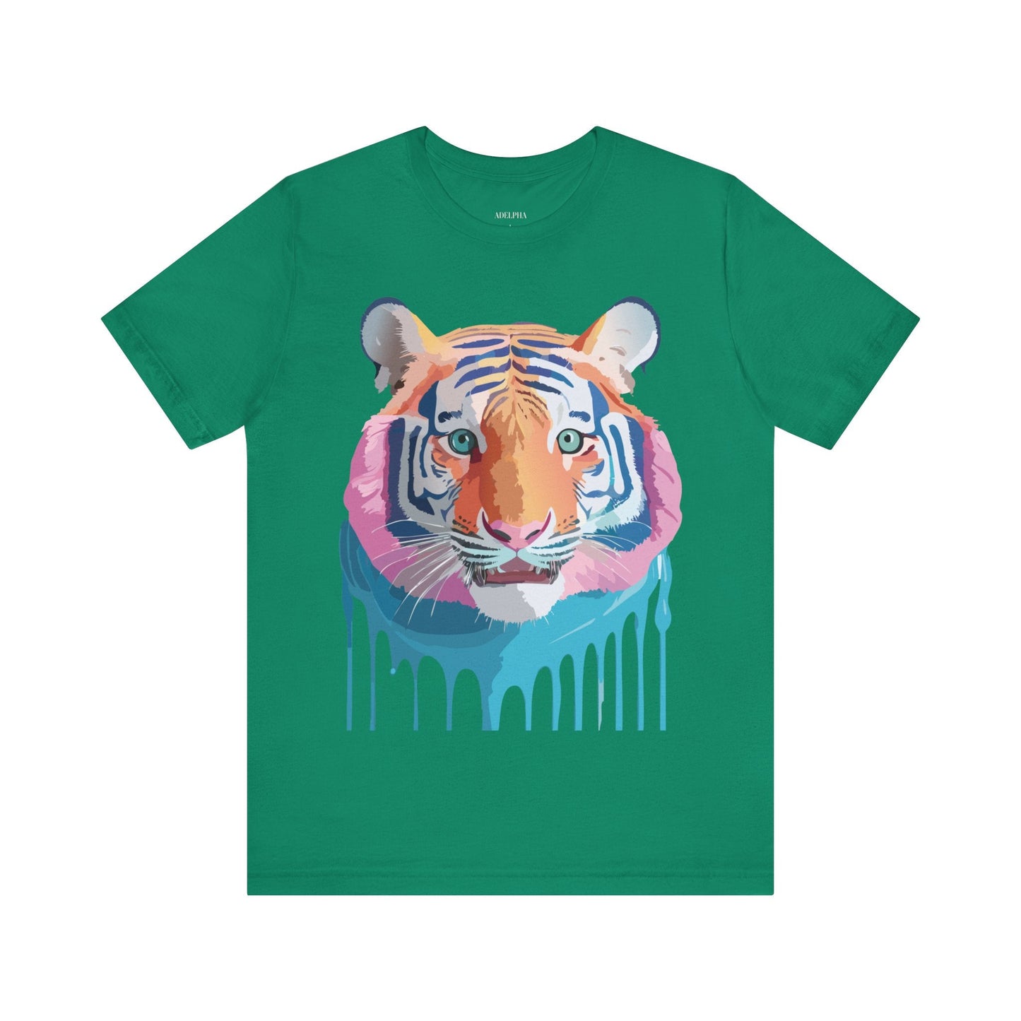 Tiger Graphic Unisex 100 Cotton Vintage Art with Animal Tee 17