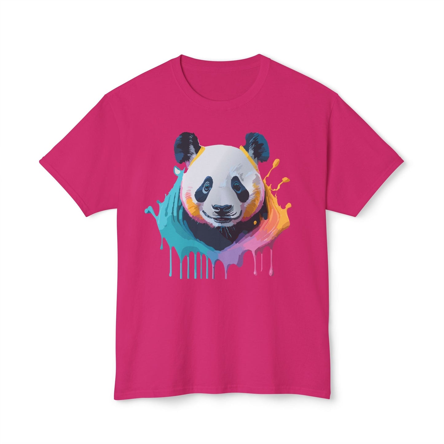 Unisex HD Cotton Panda T Shirt With Full Color Panda Art Print Made In USA Premium Fit For All Sizes
