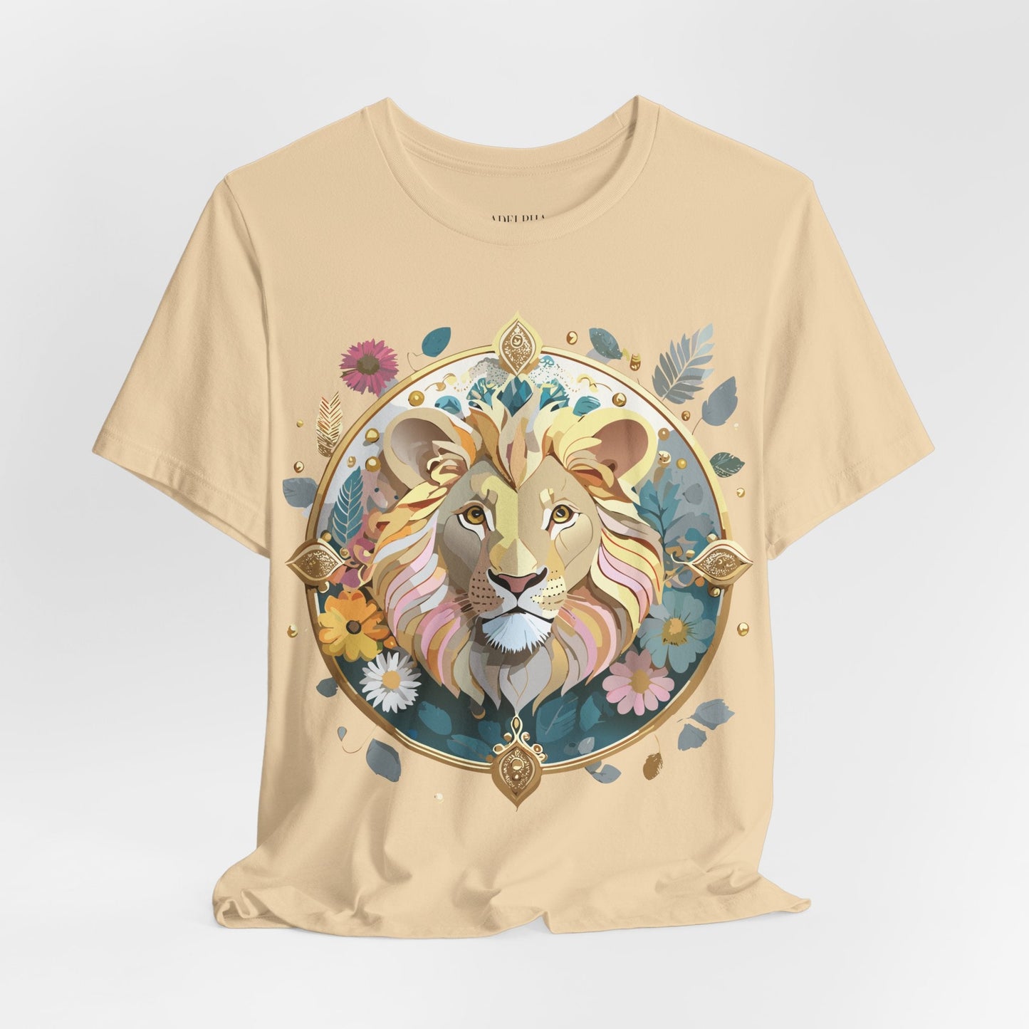 Medallion Graphic Unisex 100 Cotton Vintage Animal Medal Artwork Tee 64