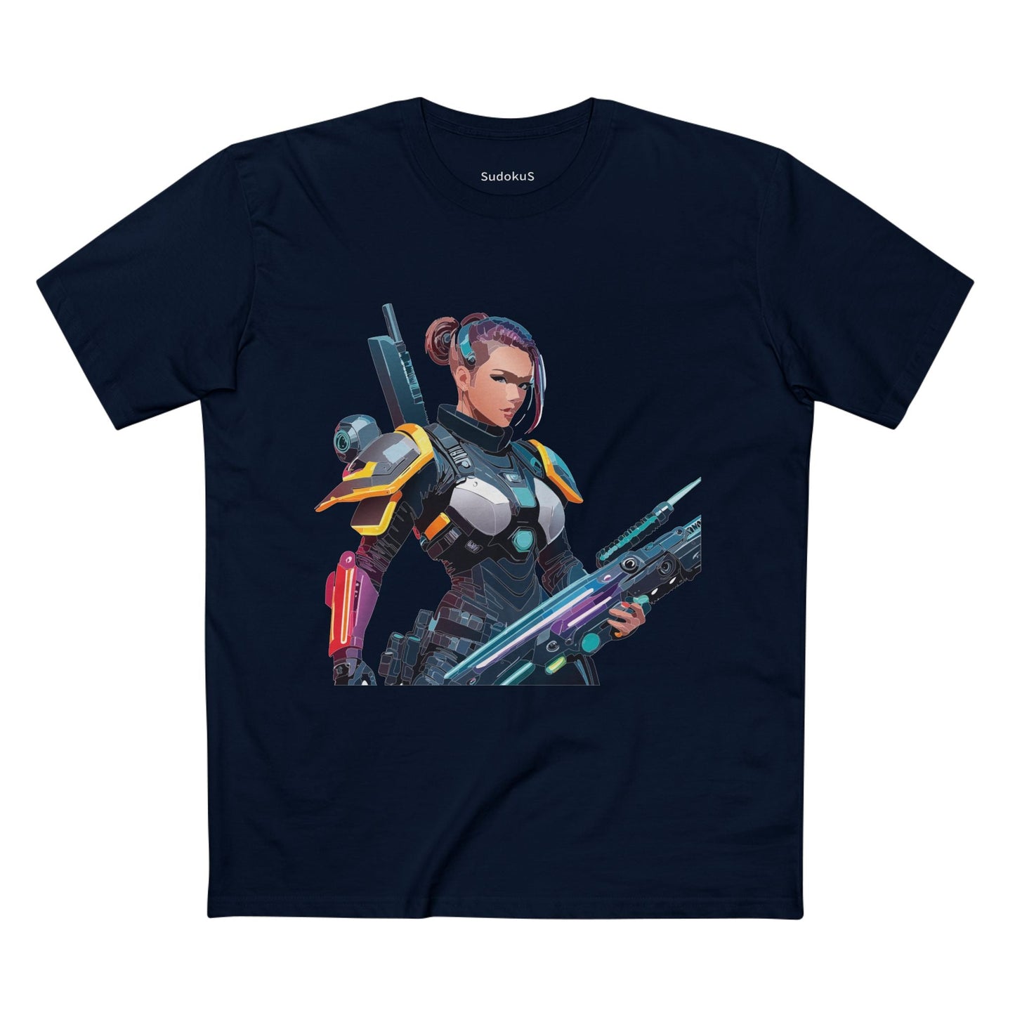 Army-woman Graphic Unisex 100 Cotton Staple Tee 3