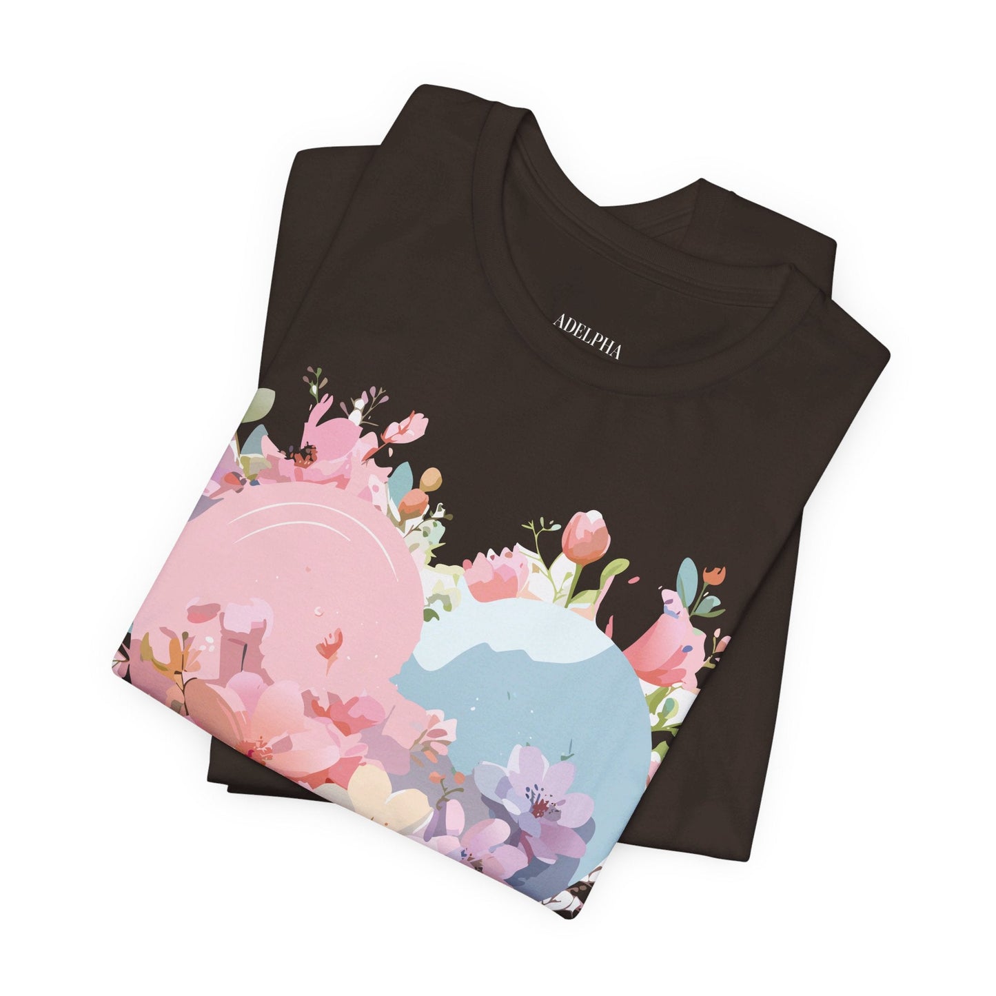 Valentine Day Graphic Unisex 100 Cotton Vintage Artwork with Love and Flower Design Tee 30