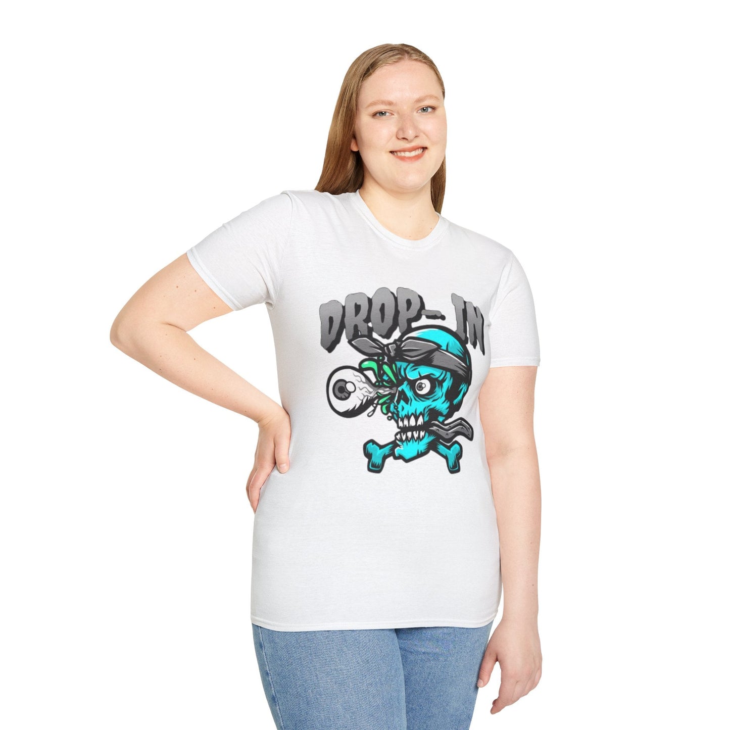 Unisex Skull T Shirt Skeleton Shirt With Skull Artwork Gildan Softstyle 64000 Cotton Tee