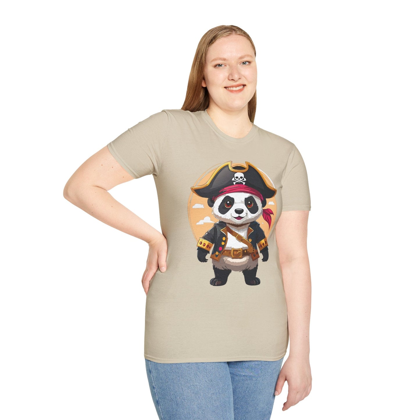Panda Shirt Unisex T Shirt With Panda Animal Tee Animals Gildan Softstyle 64000 Cotton