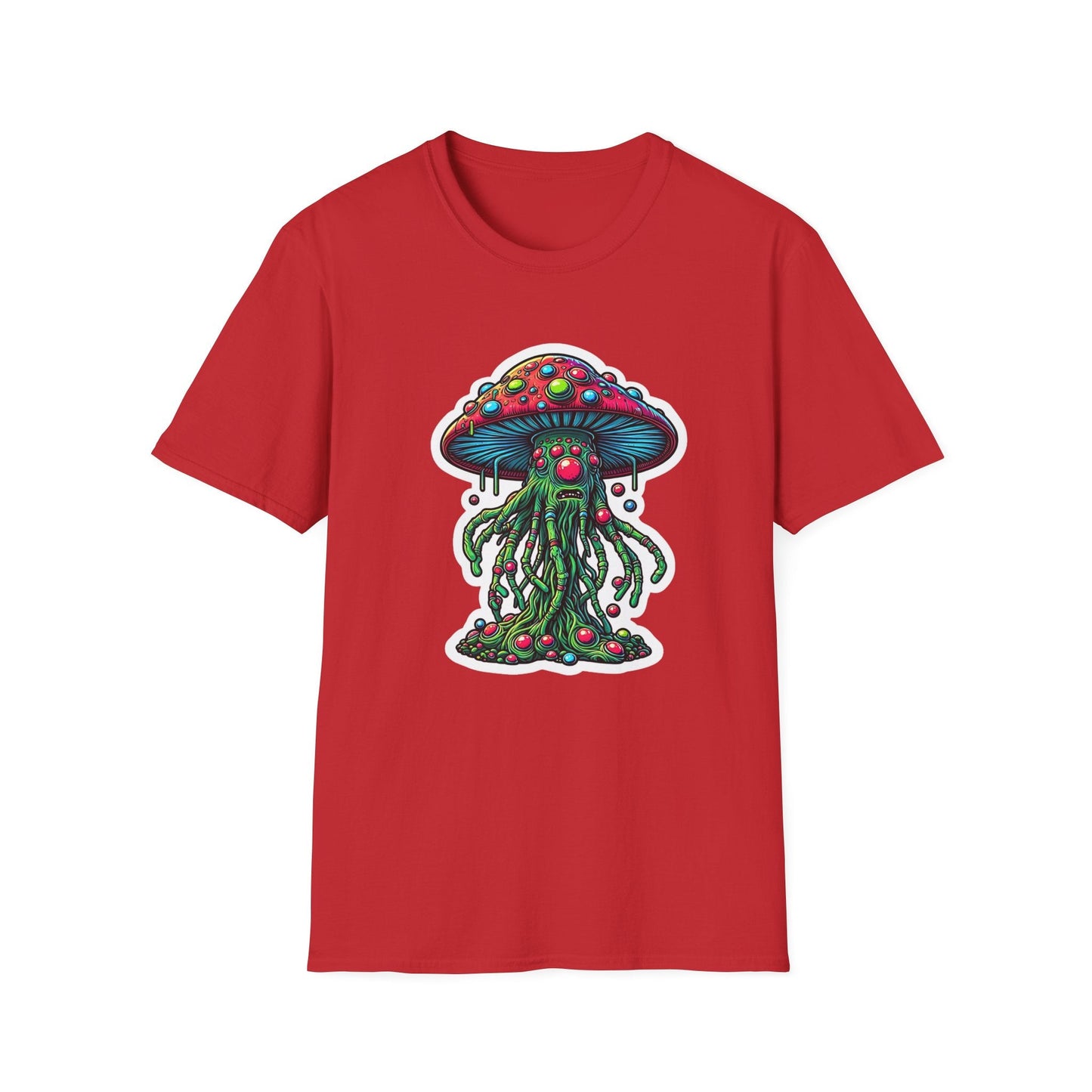Mashroom Tee Shirt Unisex Funny Mashroom Shirt With Fungus Art Design Gildan Softstyle 64000