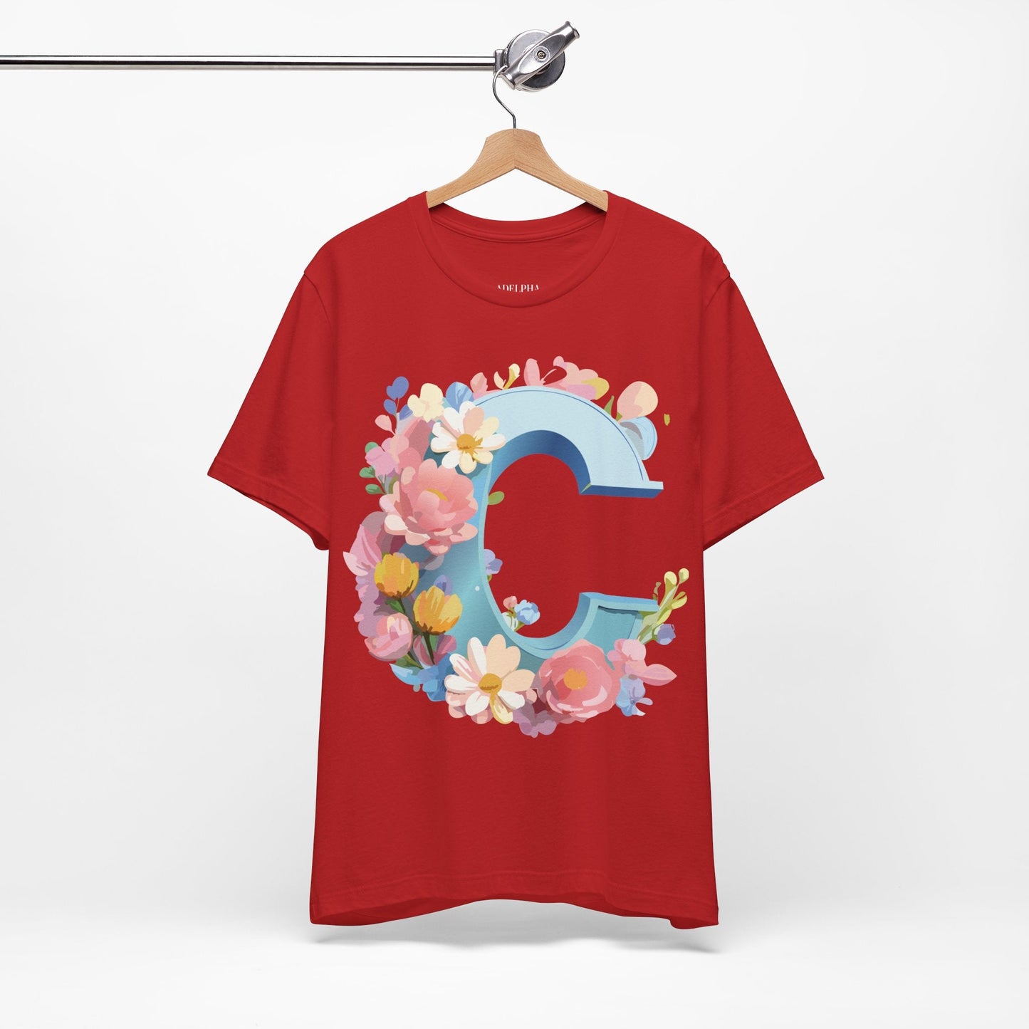 Letter C Graphic Tee Unisex Jersey Short Sleeve Premium Adelpha Artwork Vintage Inspired Casual Wear