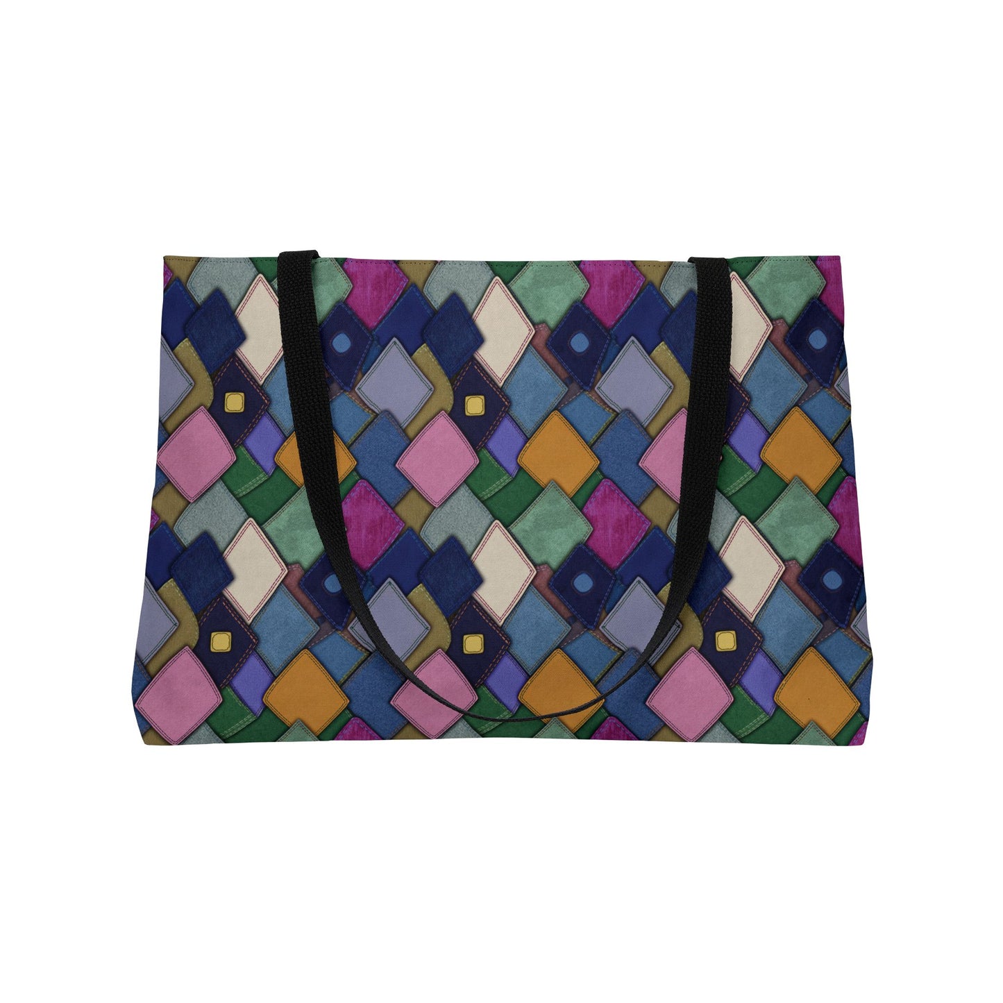 Denim Print Yoga Bag High-Quality 100% Spun Polyester 24x13 Canvas Gym Bag 27