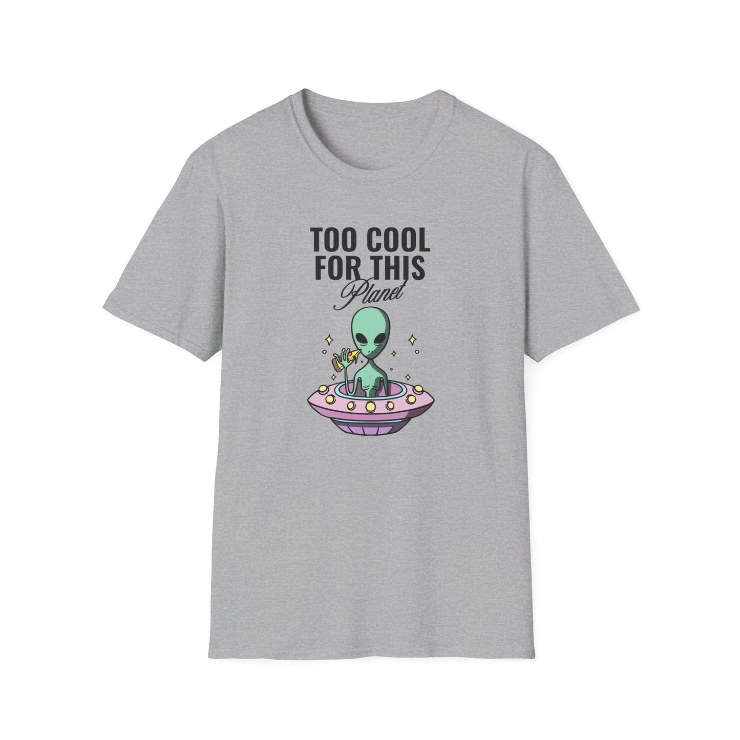 Alien UFO TShirt  Too Cool For This Planet Graphic Tee