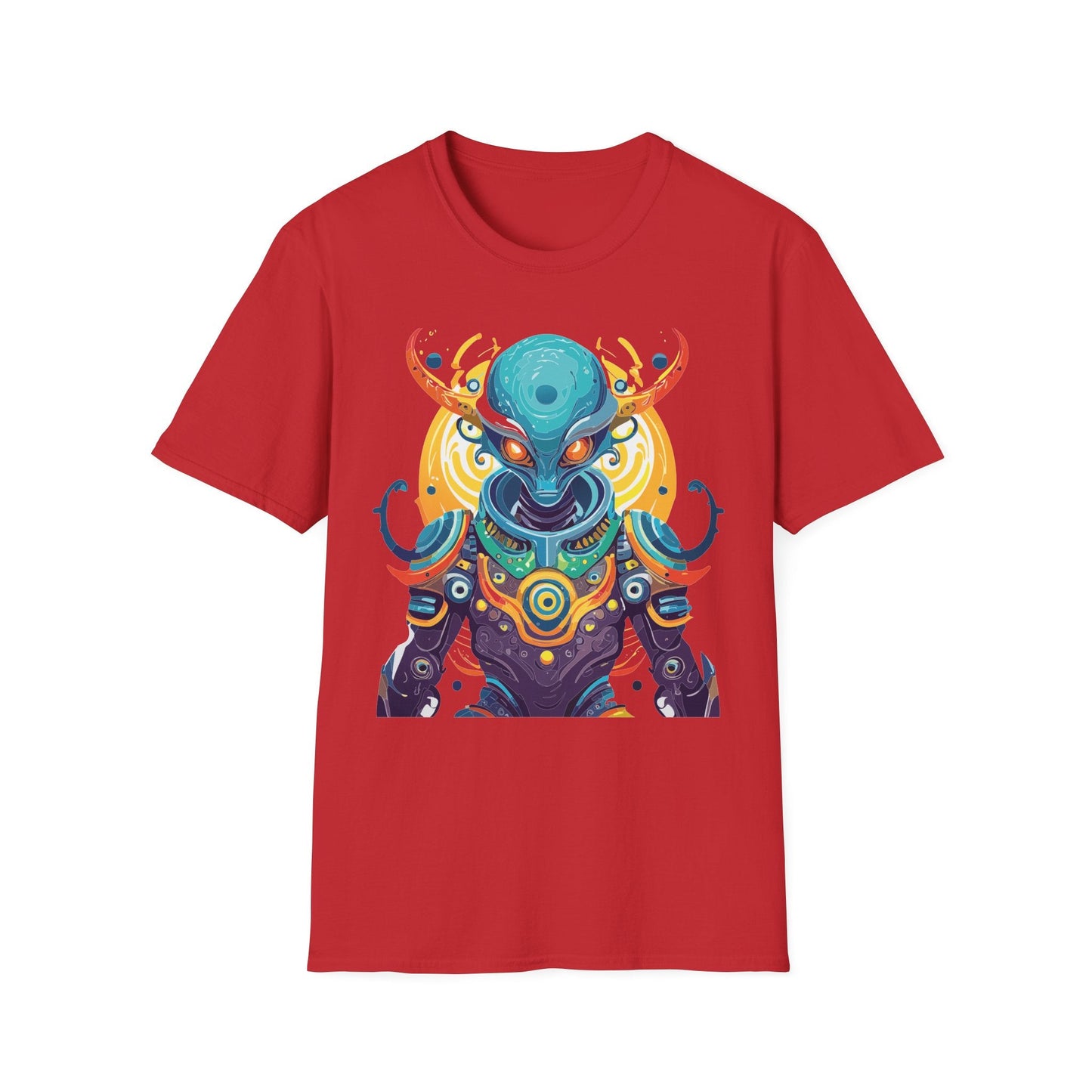 Alien T Shirt Cosmos Shirt Unisex Short Sleeve Tee With Alien Art Design Ring Spun Cotton