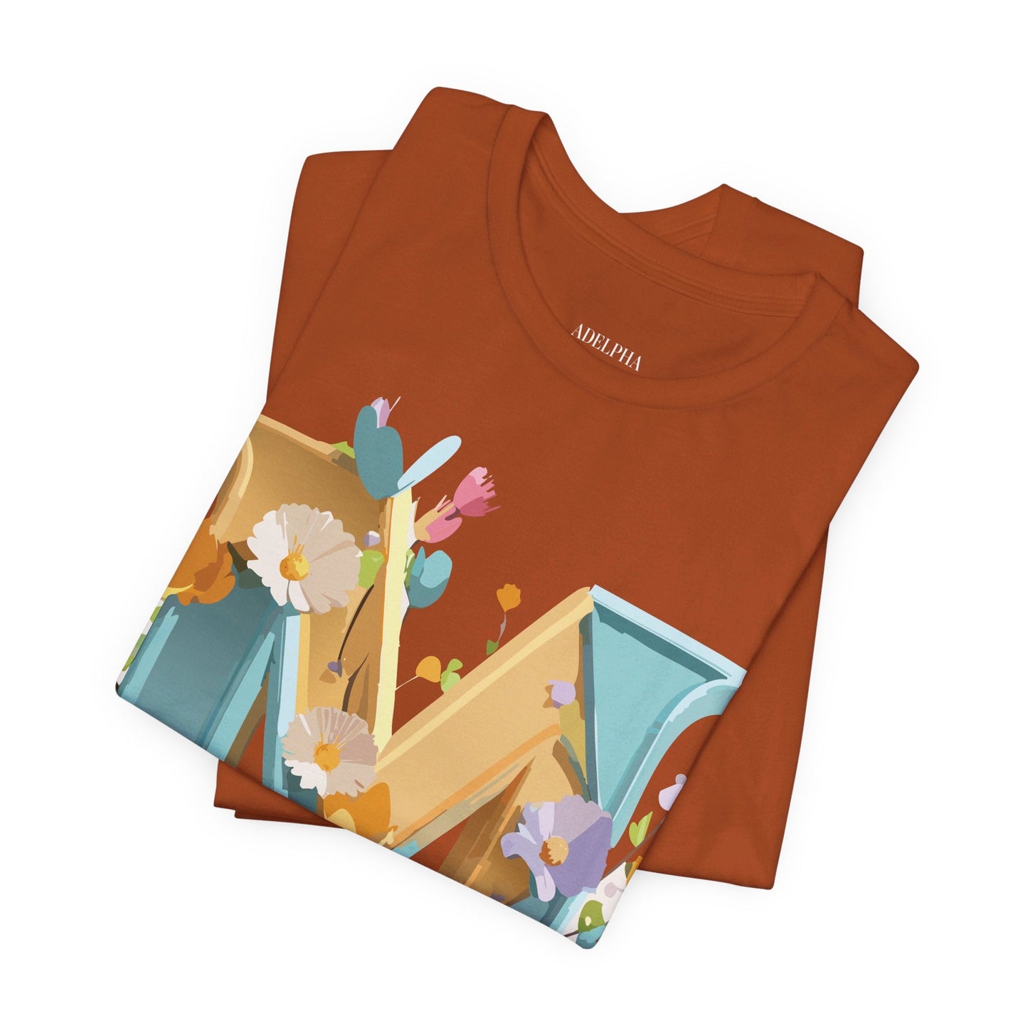 Letter M Shirt Unisex Graphic Tee From Adelpha Vintage Inspired Art Short Sleeve Jersey