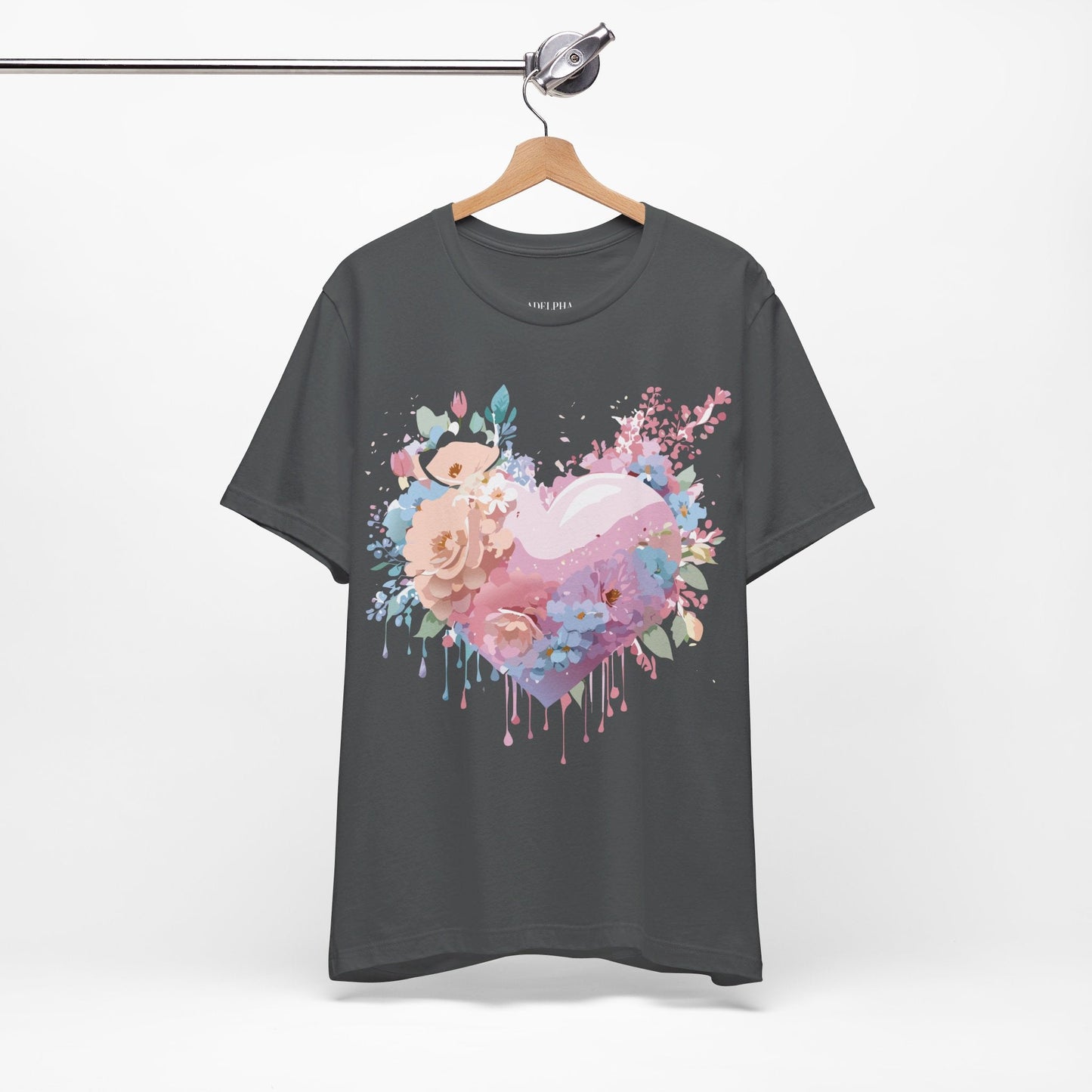 Adelpha Unisex Graphic Tee Valentine Shirts Vintage Inspired Artwork Short Sleeve Jersey