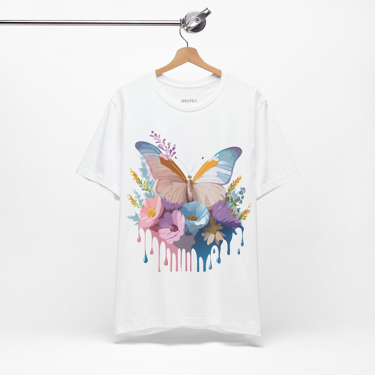 Butterfly Graphic Unisex Cotton Bella+Canvas Tee with Art Design n36