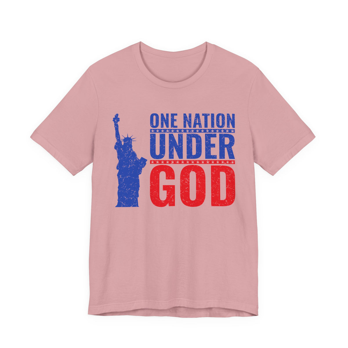 One Nation Under God T-Shirt Statue of Liberty Patriotic USA Design Unisex Cotton a6