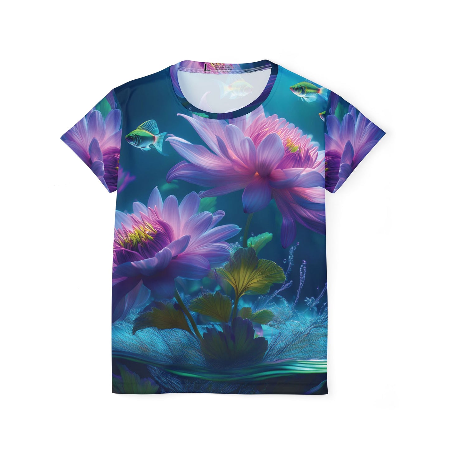 Camiseta de poliéster con flores