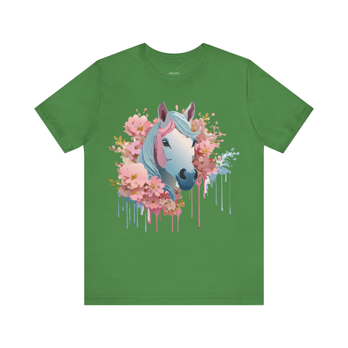 Horse Graphic Unisex Cotton Bella+Canvas Tee with Art Animal Design e34
