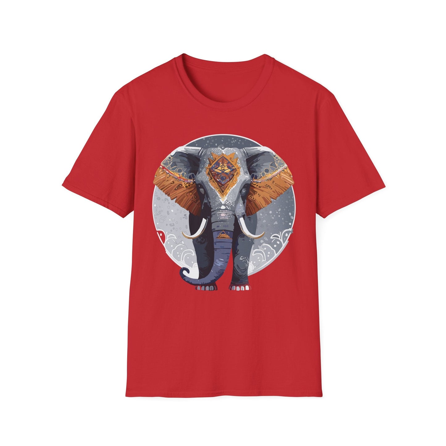 Elephant T Shirt Unisex Short Sleeve Tee SoftStyle Gildan 64000 One Hundred Percent Cotton