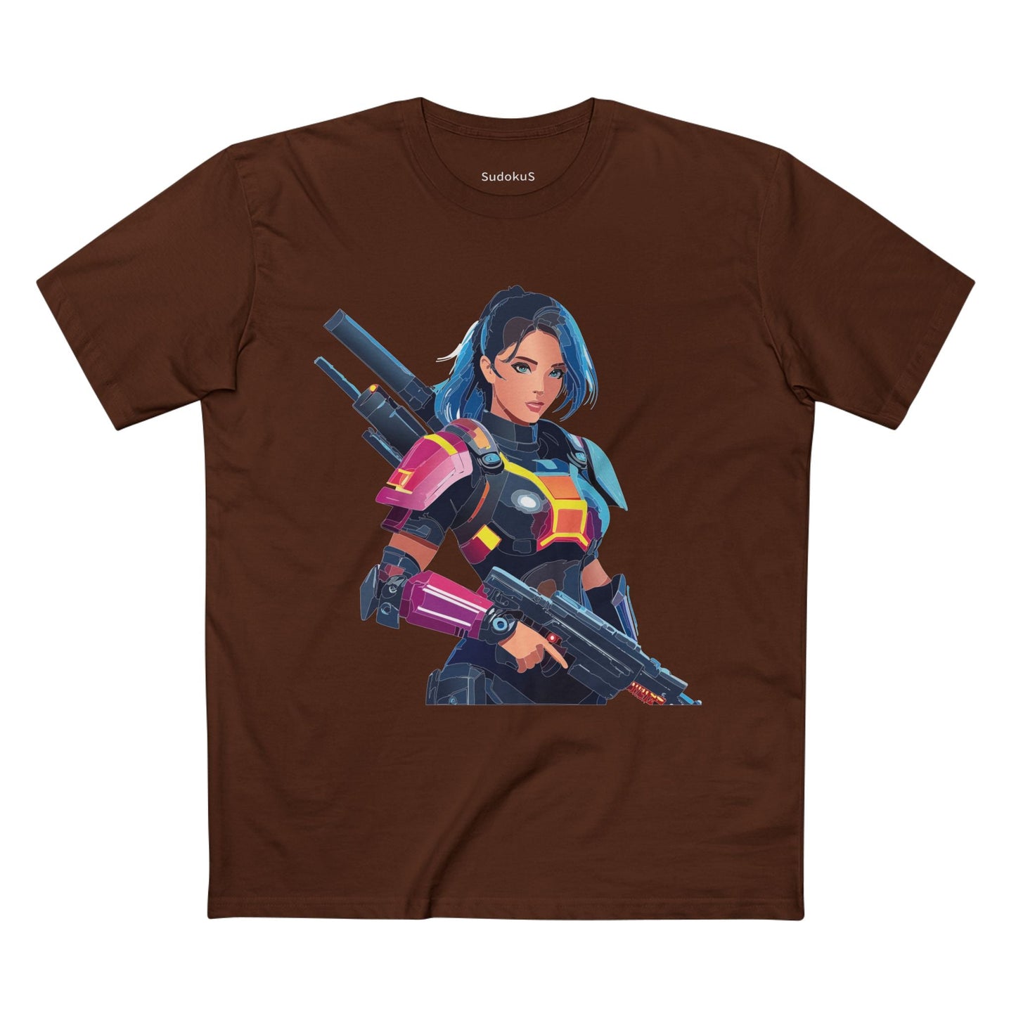 Army-woman Graphic Unisex 100 Cotton Staple Tee 21