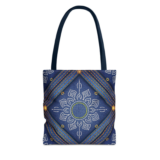 Diwali Graphic Denim Fabric Imitation Print Unisex Canvas Bag Poly Spun 3 Sizes Tote Bag 205-6