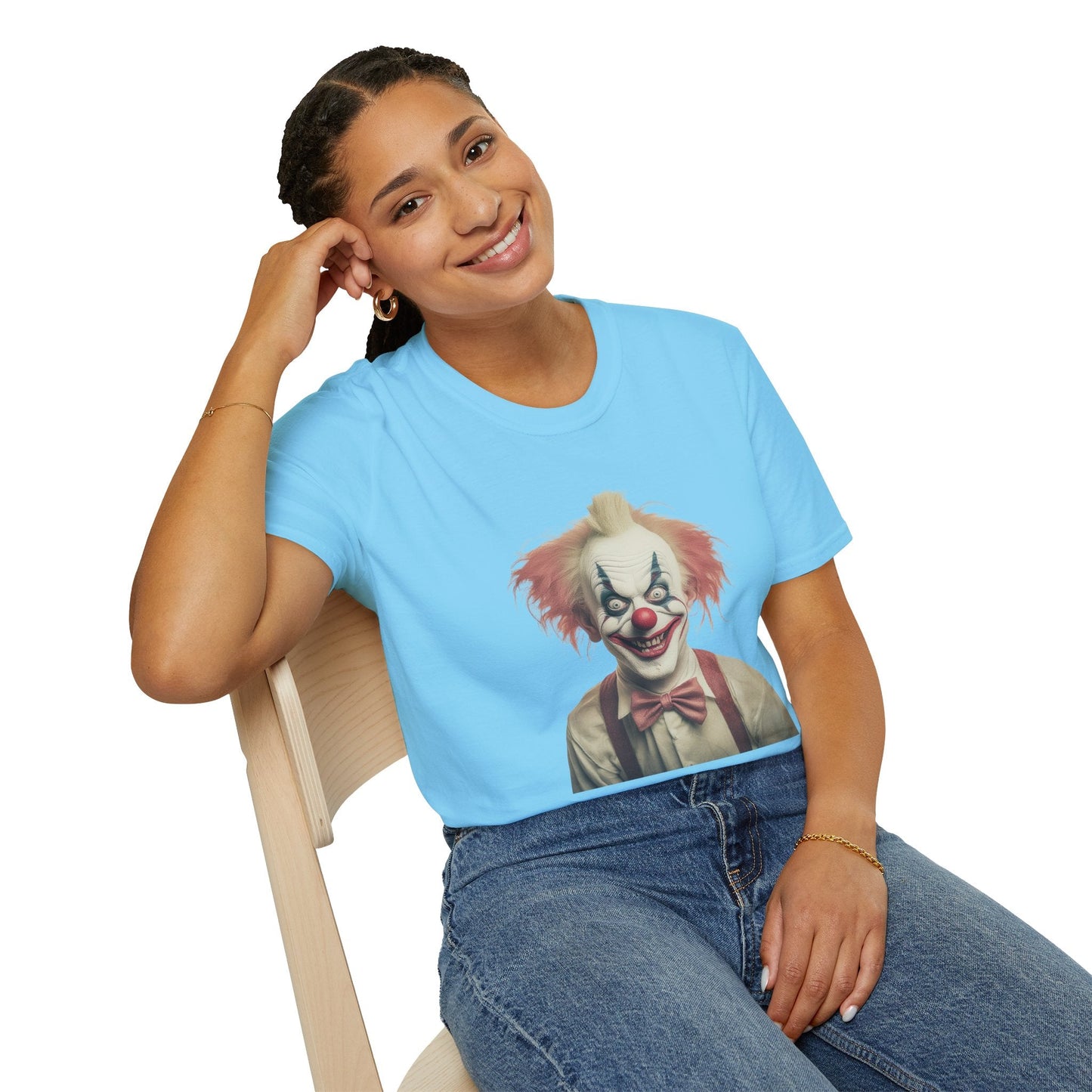 Clown Shirt Circus Tee Gildan Softstyle 64000 One Hundred Percent Ring Spun Cotton Lightweight