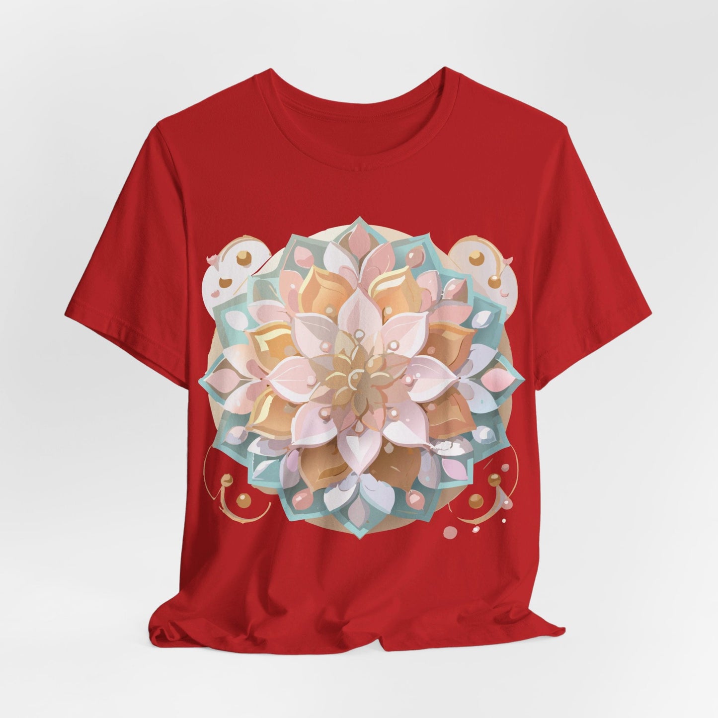 Mandala Graphic Unisex 100 Cotton Vintage Floral Artwork Tee 10