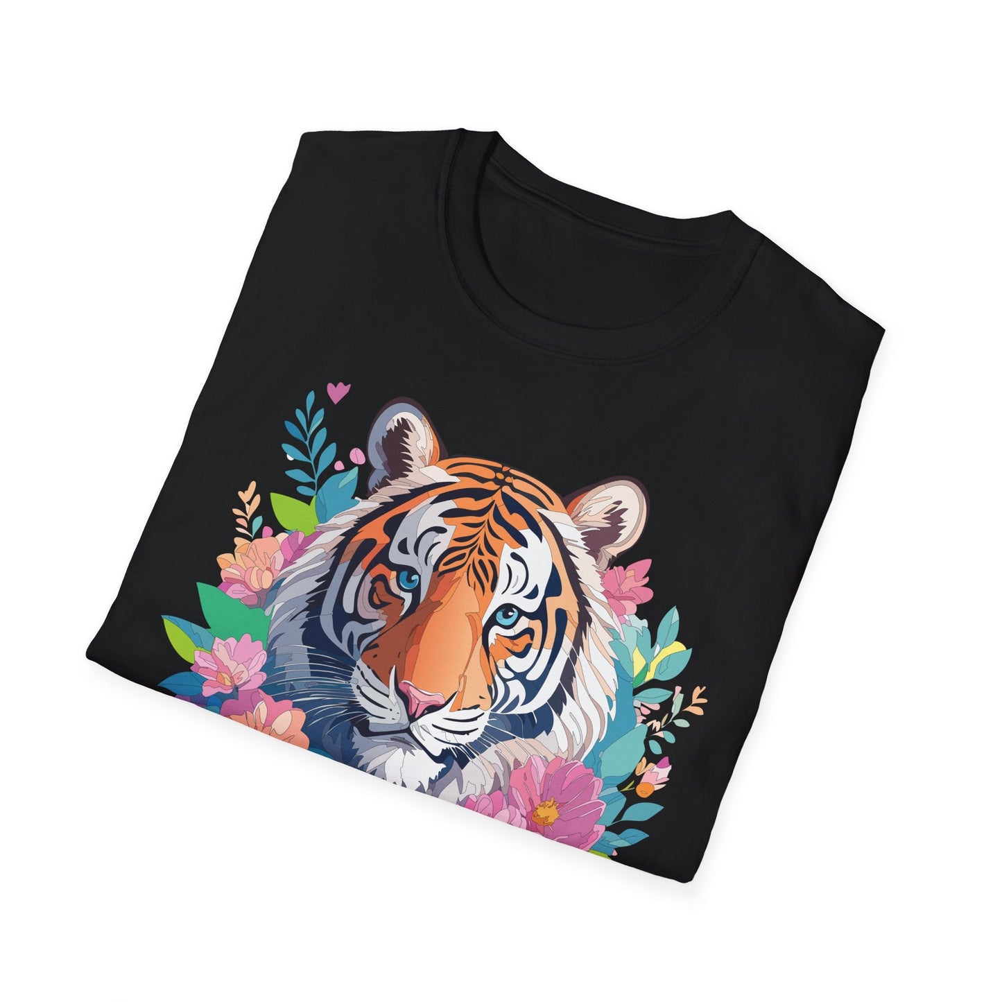 Tiger Themed Unisex Cotton Short Sleeve T Shirt Animal Print Tee