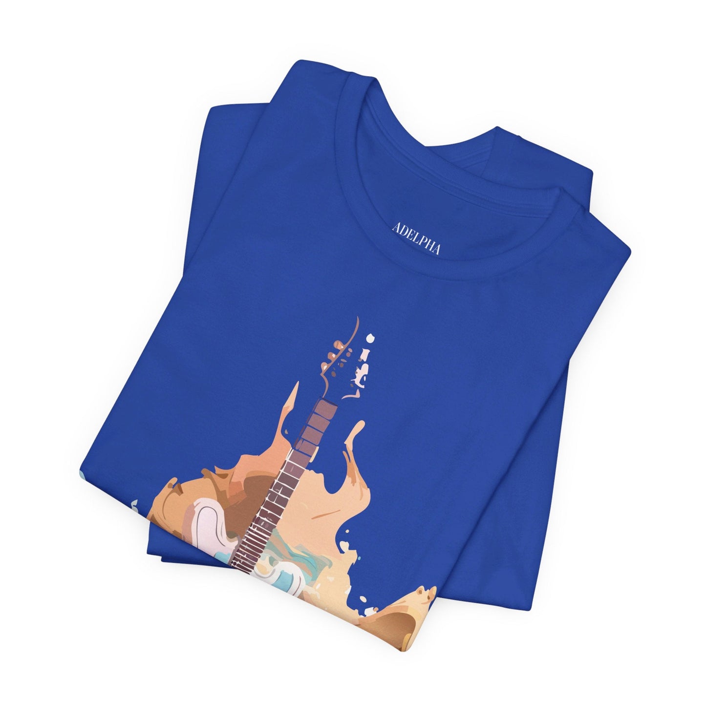 Music Graphic Unisex 100 Cotton Vintage Art with Musical Elements Tee 51