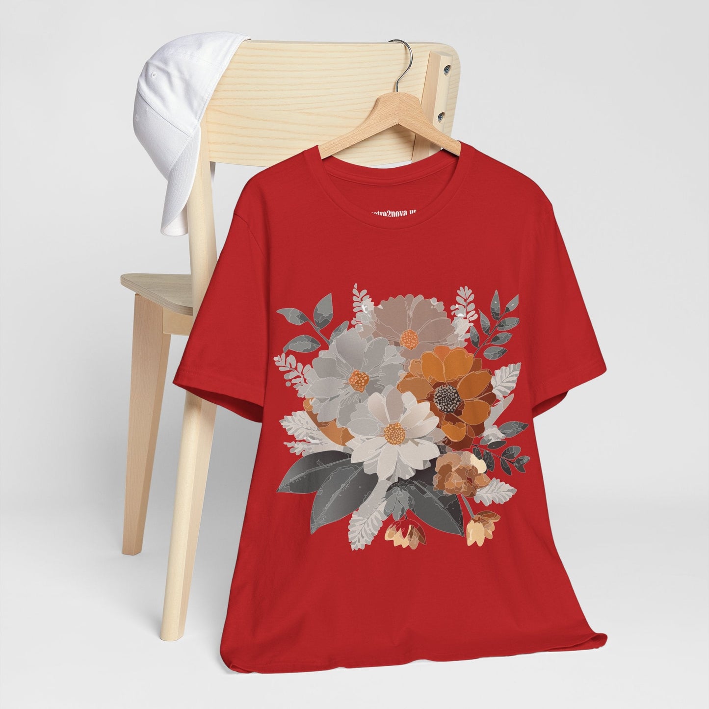 Flowers Shirt Floral Shirt Unisex Tee Lightweight Jersey Short Sleeve Floral Print Free Shipping