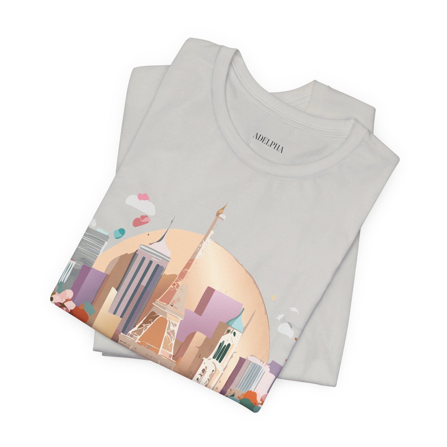 Tourist Shirt With Paris Graphic Tee Unisex Jersey Short Sleeve Art Design Adelpha Vintage Inspired