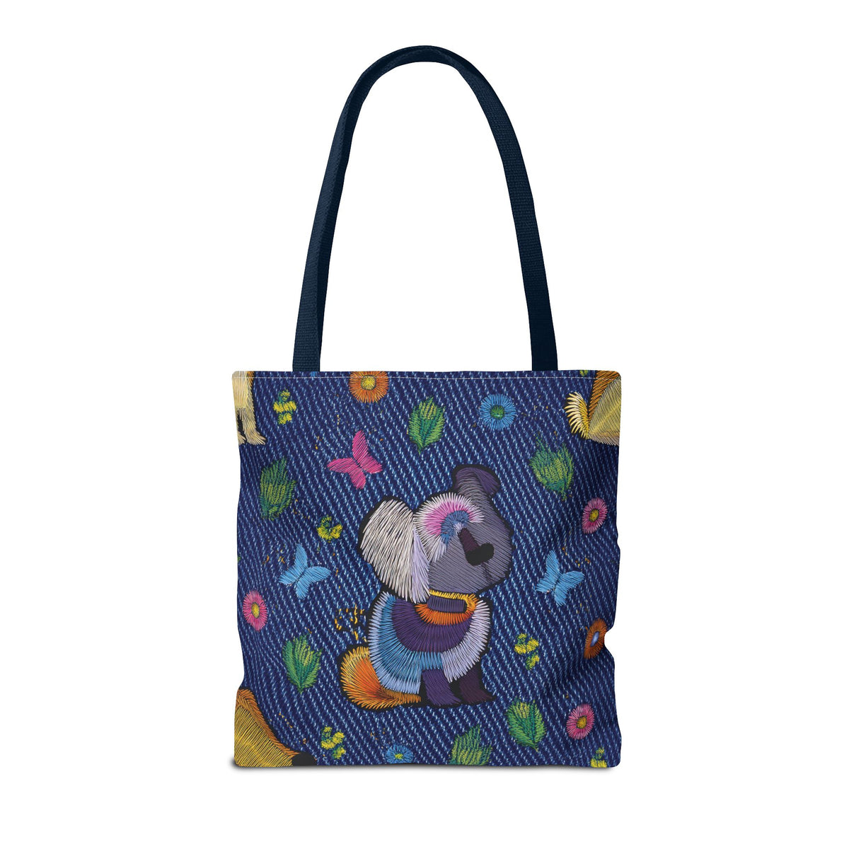 Denim Fabric Imitation Print Unisex Canvas Bag Poly Spun 3 Sizes Tote Bag 191-3