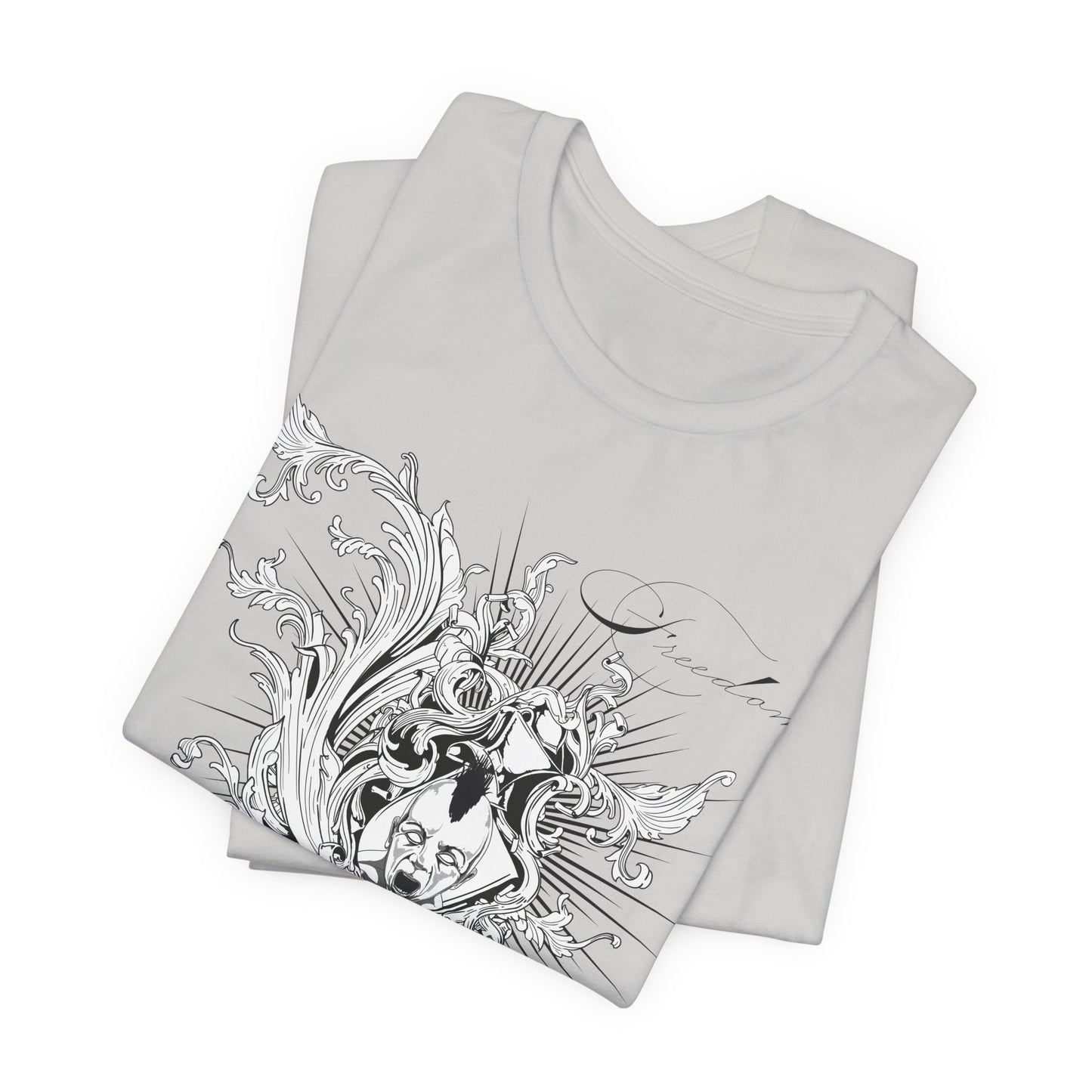 Freedom Art Design Tee, Artistic Tee, Graphic T-Shirt, Music Tees, Artistic Music T-Shirt, Vintage Top