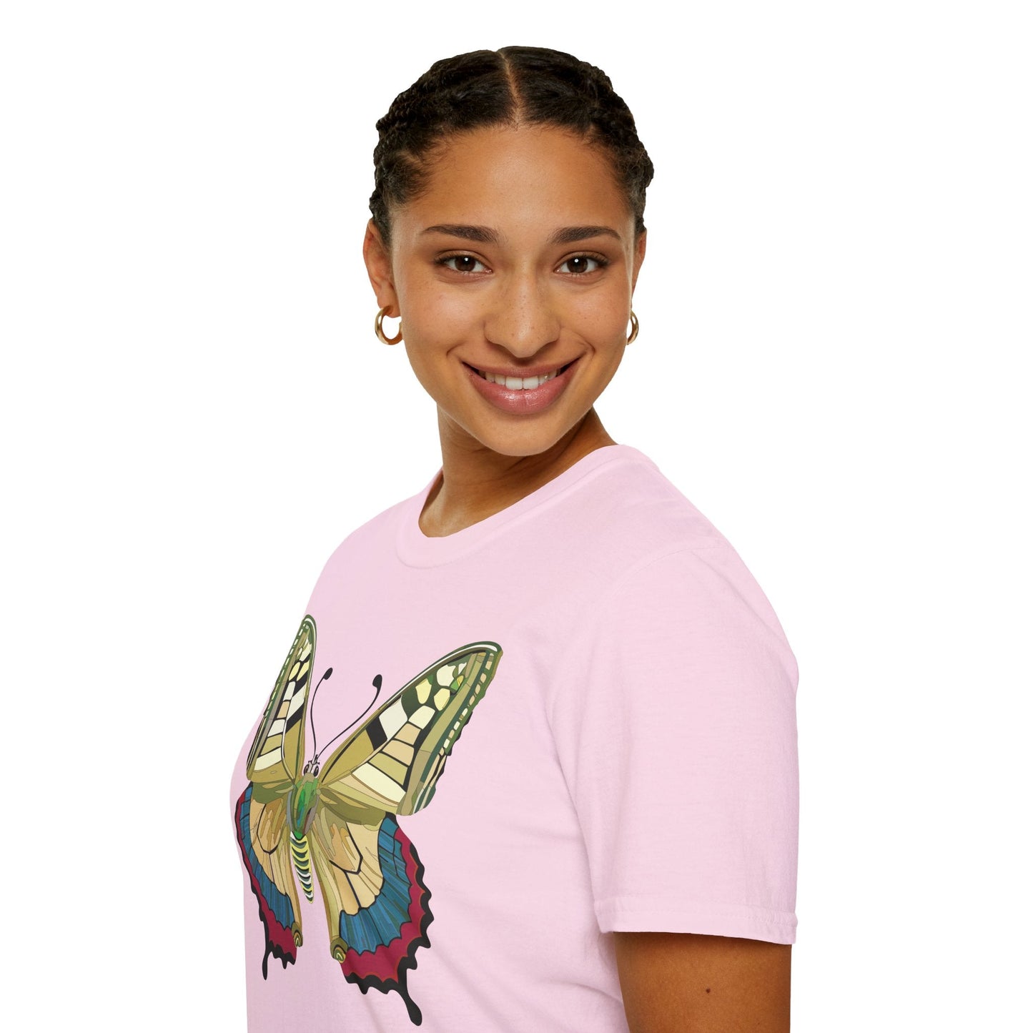 Butterfly T Shirt Unisex Monarch Design Soft Cotton Gildan 64000 Short Sleeve Tee