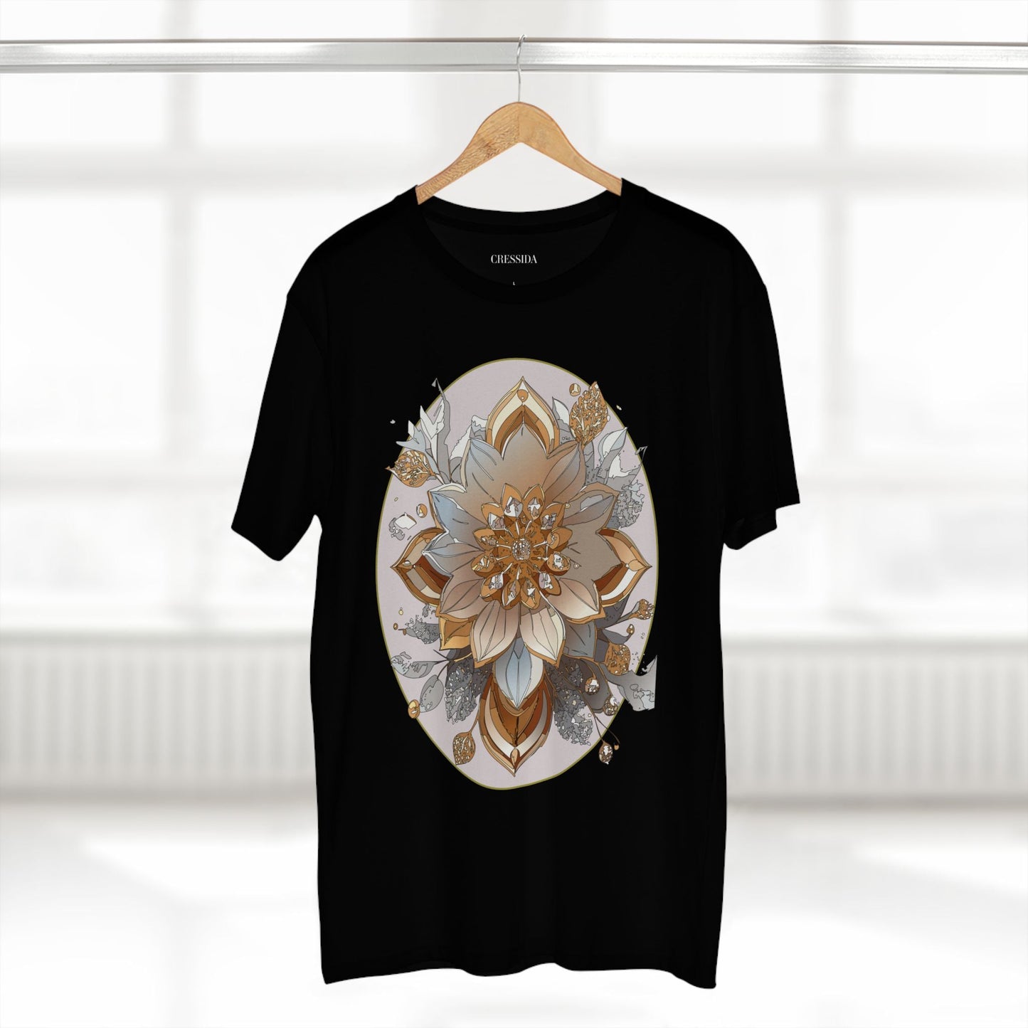 Floral Graphic T-Shirt Unisex 100 Cotton Art Design with Antique Flowers Tee 25