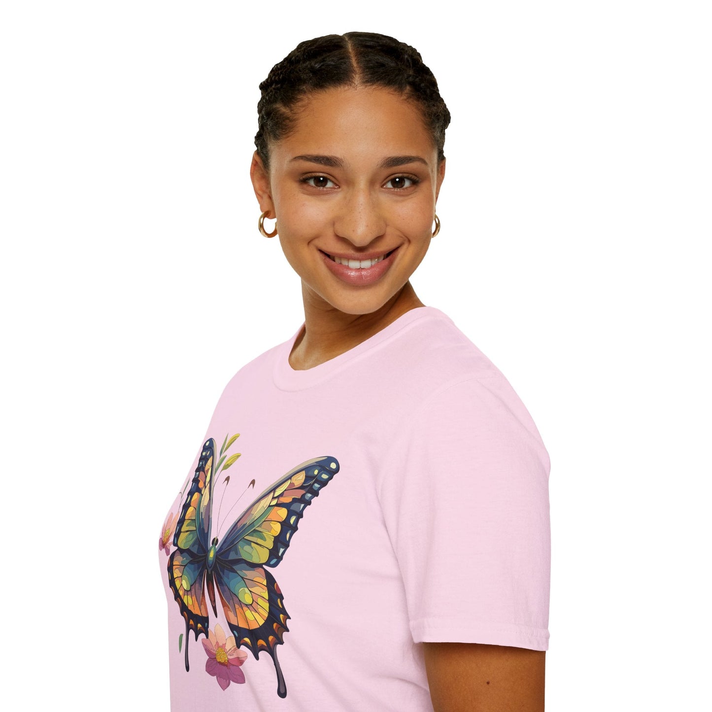 Butterfly Shirt Unisex Monarch Butterfly T Shirt Softstyle Cotton Tee One Hundred Percent Ring Spun