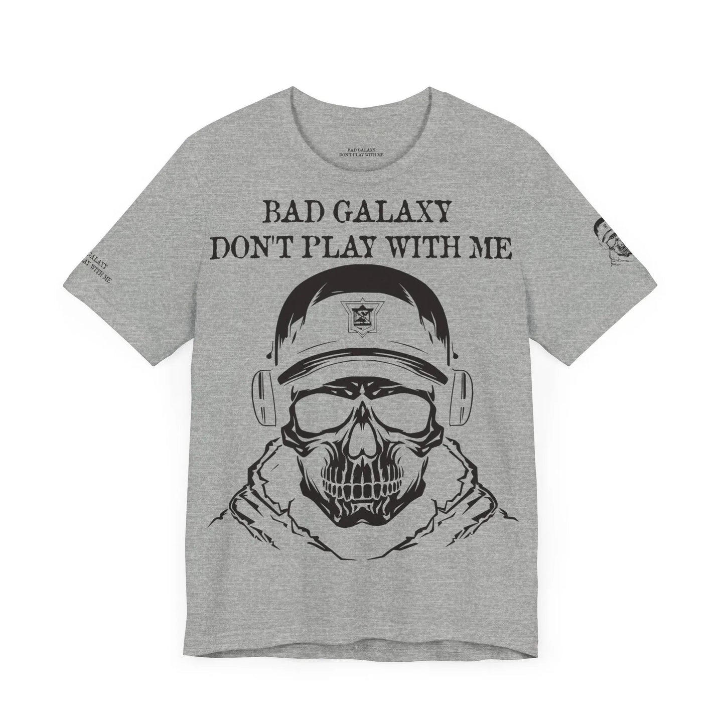 Bad Galaxy Skull T Shirt Made To Order 100 Percent Cotton USA Printed Tee With Eco Friendly Inks