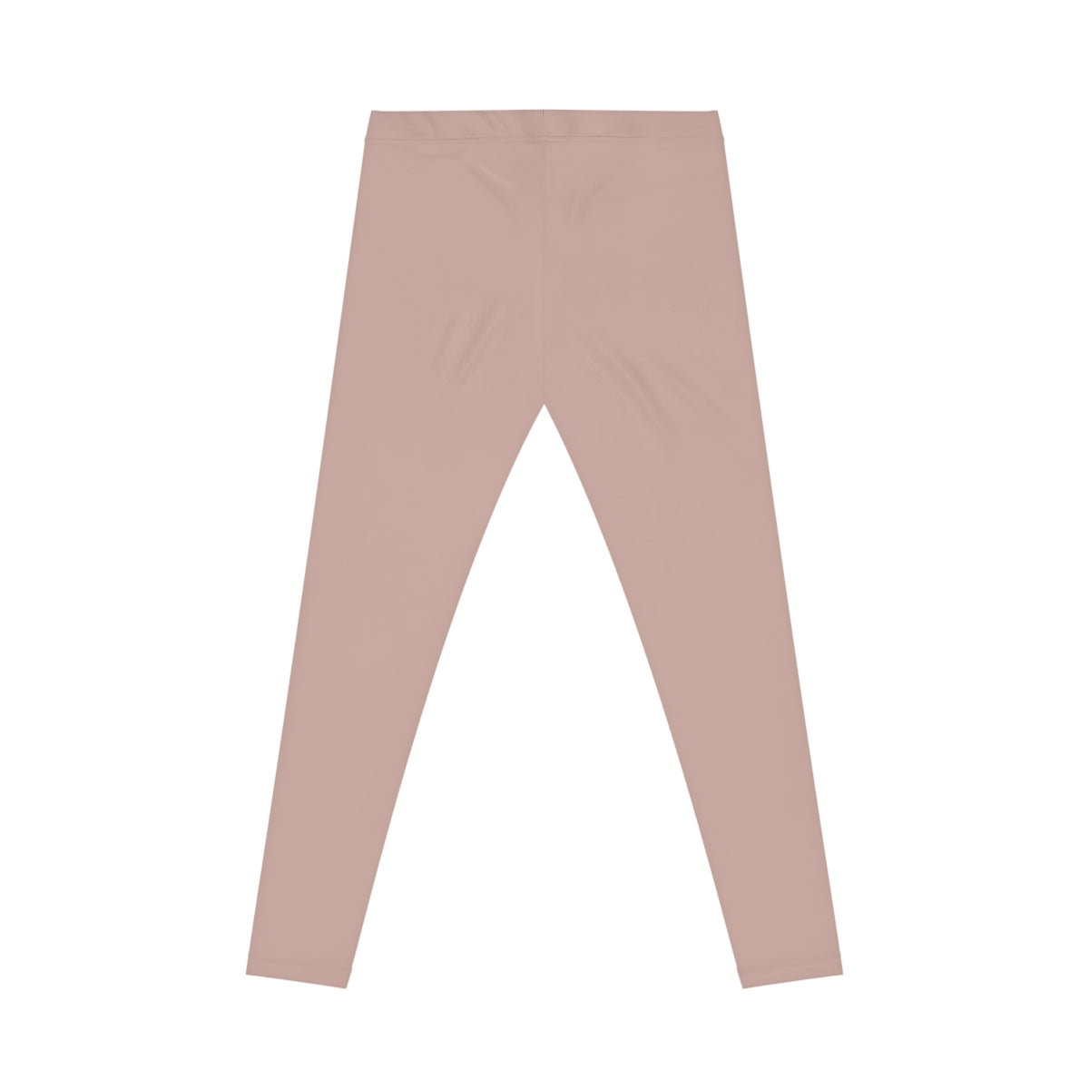 Beige Powder Color Women's Poly-Span Casual Leggings XS-2XL