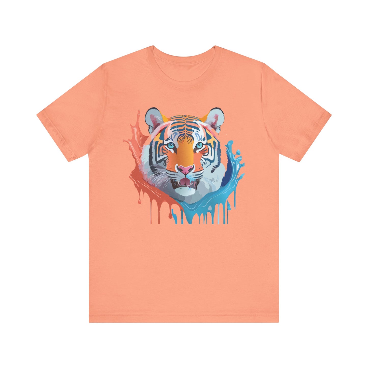 Unisex Tiger Tee, Animal Shirt, Tee Shirt with Tiger, Art T-Shirt, Animal Tees, Big Cat Shirt, Art Design T-Shirt 5