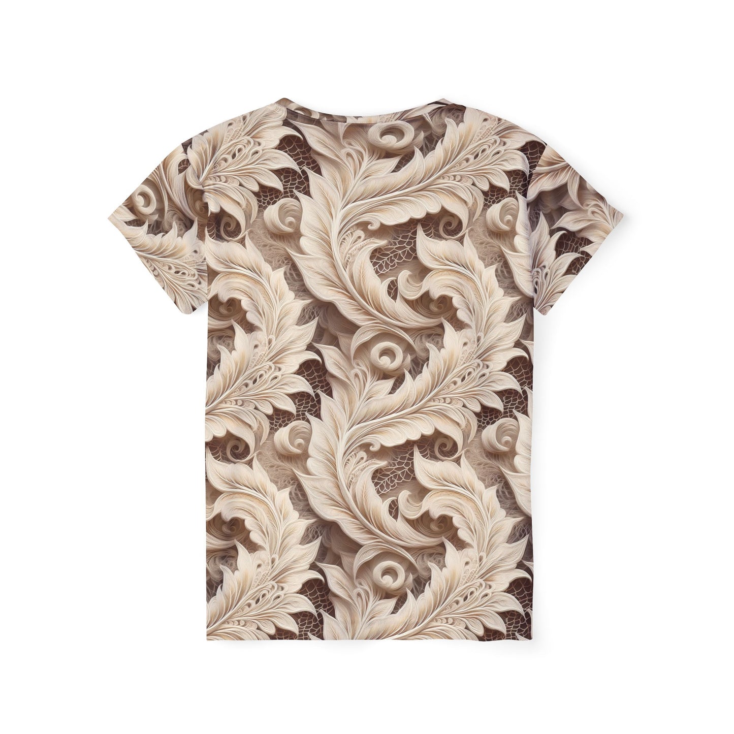 Lace Print Poly Shirt, Poly Shirt with Lace Print, Lace Shirt 69