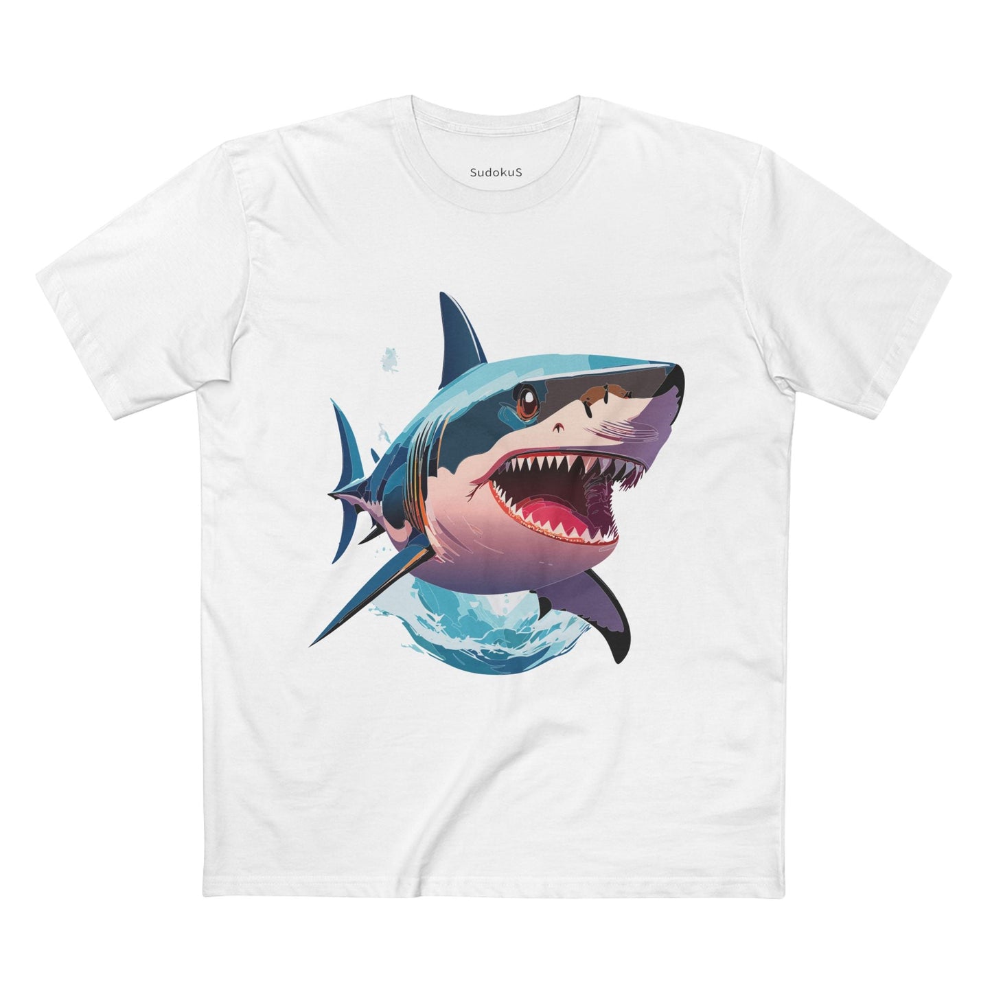 Shark Graphic Unisex 100 Cotton Staple Tee with Animal Design Artwork 11
