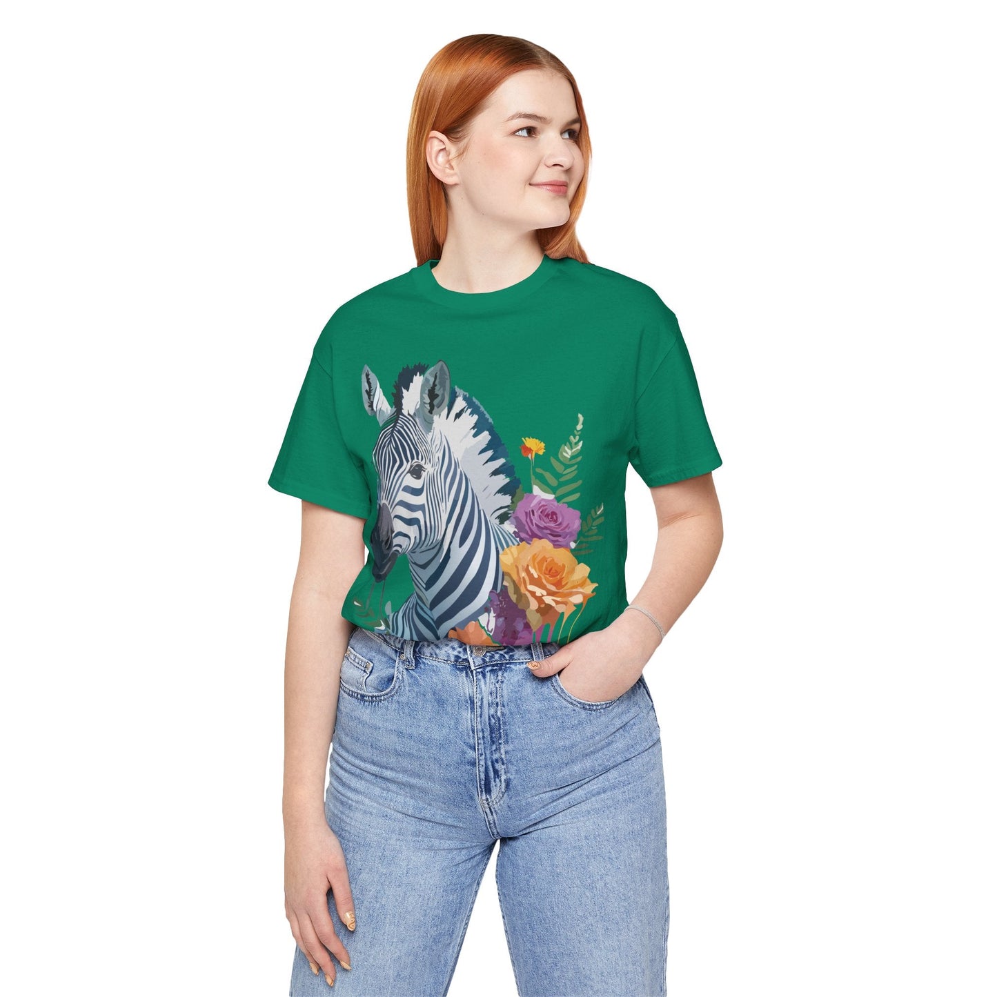 Zebra Graphic Unisex 100 Cotton Vintage Animal Art T-Shirt 4