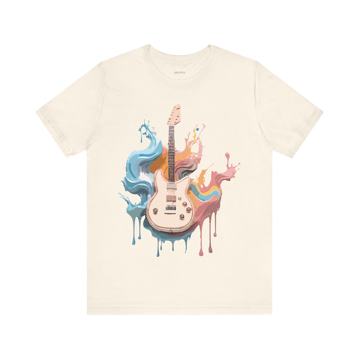 Music Graphic Unisex Cotton Bella+Canvas Tee with Art Design m160