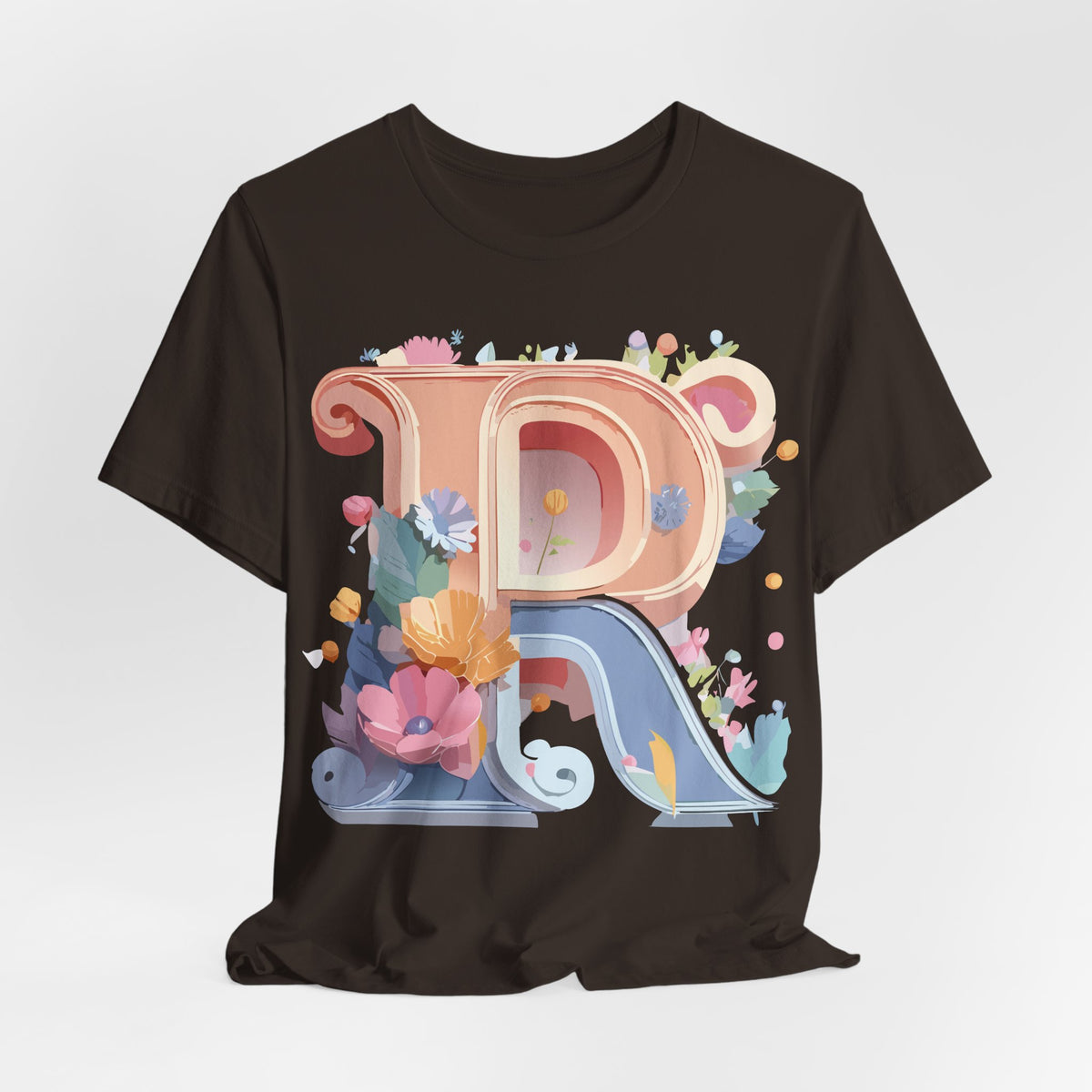 Letter R Graphic Unisex Cotton Bella+Canvas Tee with Art Letter Design