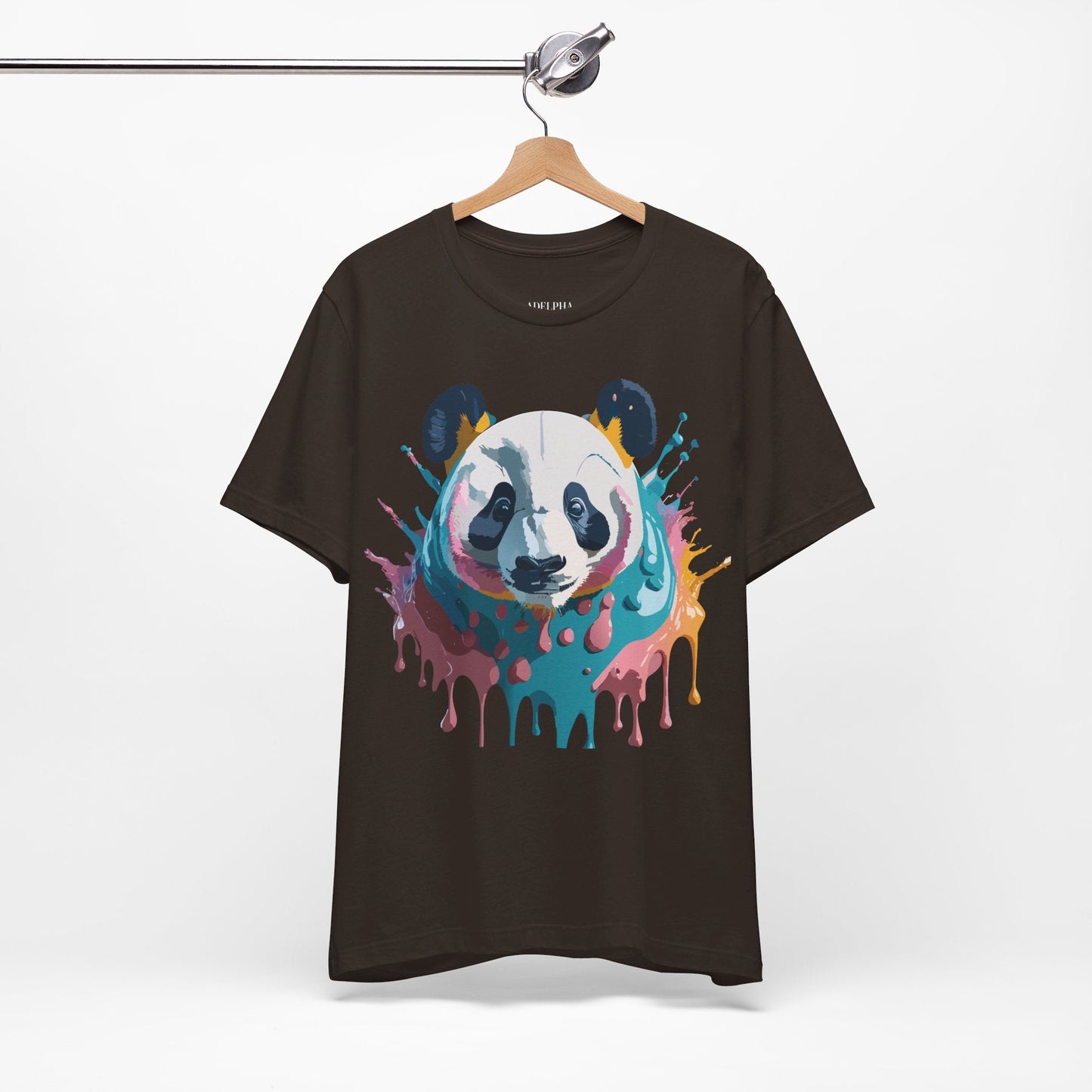 Panda Graphic Tee Unisex Short Sleeve Art Design By Adelpha Vintage Inspired Shirt