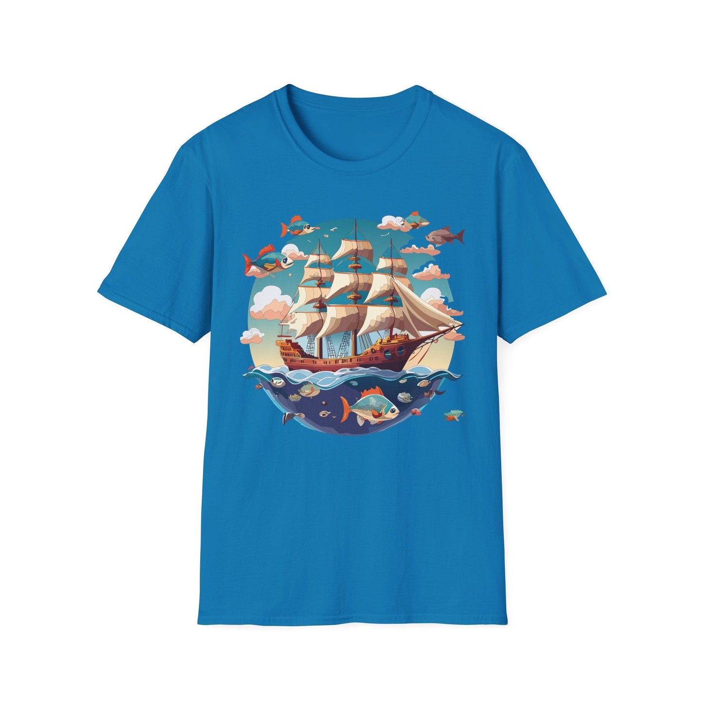 Unisex Ship T Shirts Frigate Vessel Tee By Gildan 64000 Softstyle 100 Percent Ring Spun Cotton