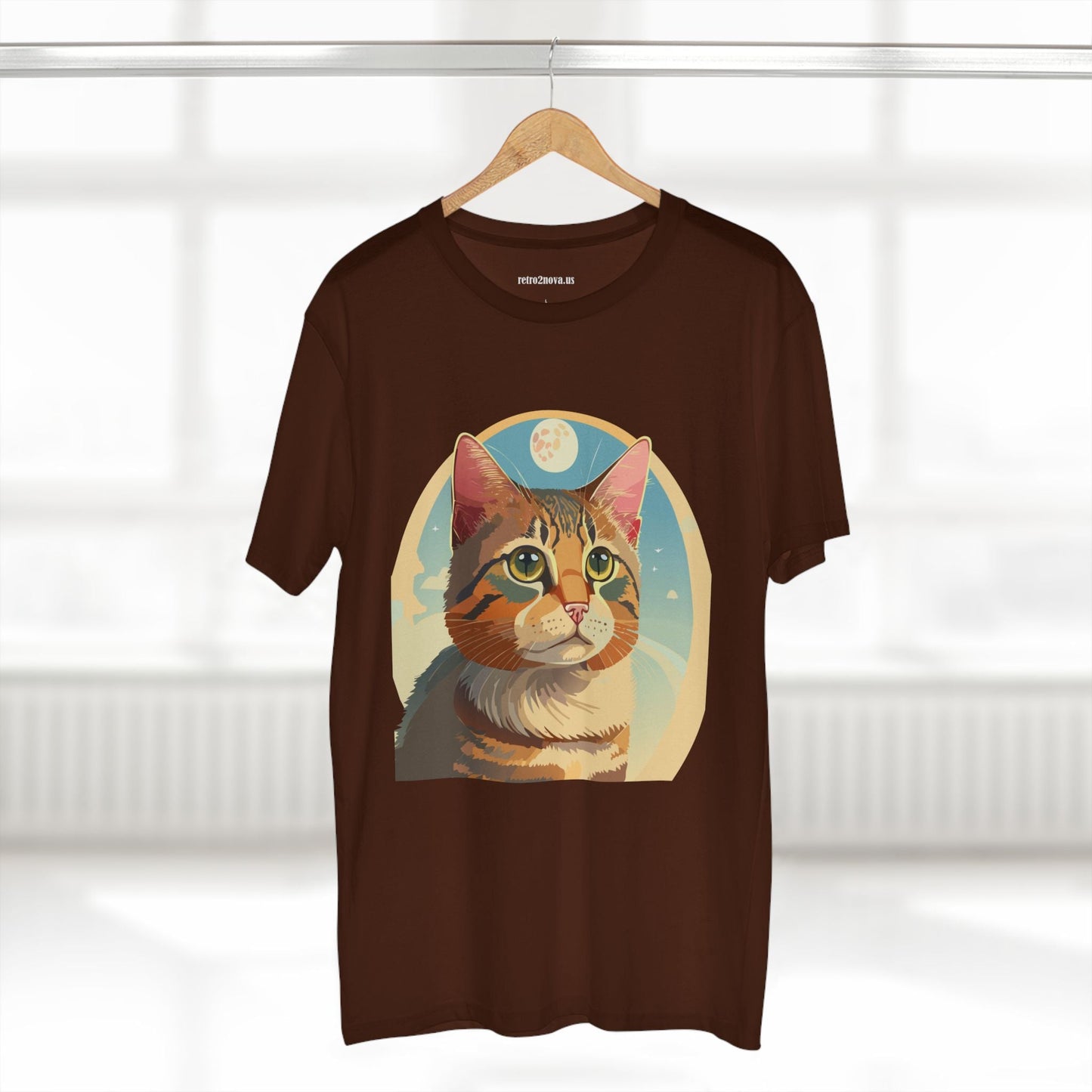 Cat Shirt Unisex Premium Cotton Tee With Original Cat Art Design Retro2Nova Soft Breathable Regular Fit