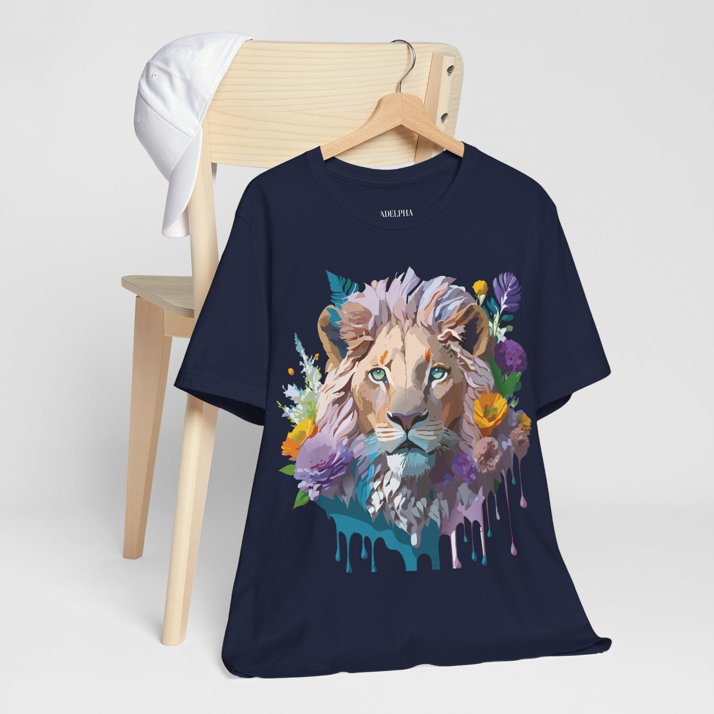 Lion Graphic Unisex 100 Cotton Vintage Animal Artwork Tee 3