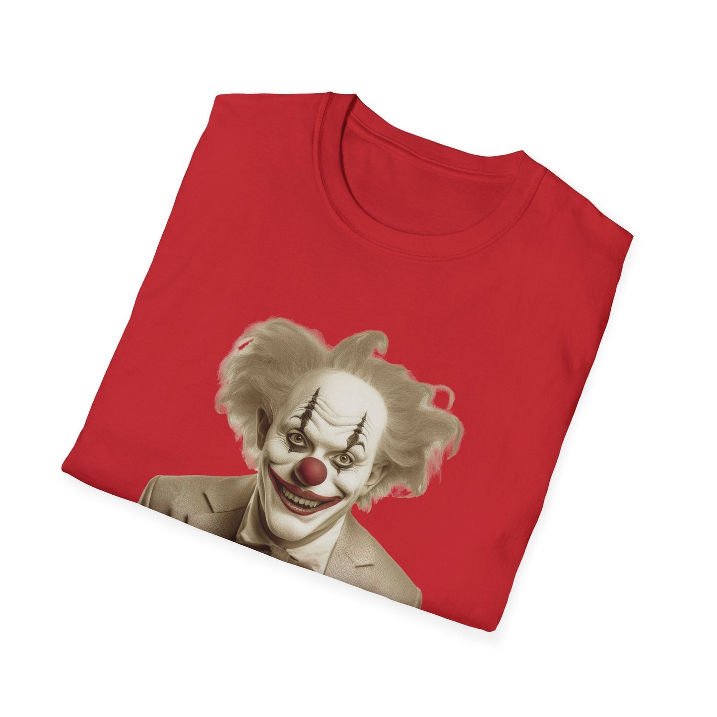 Unisex Clown Shirt Funny Man Circus Tee Softstyle 64000 Cotton Gildan Tee Lightweight Breathable