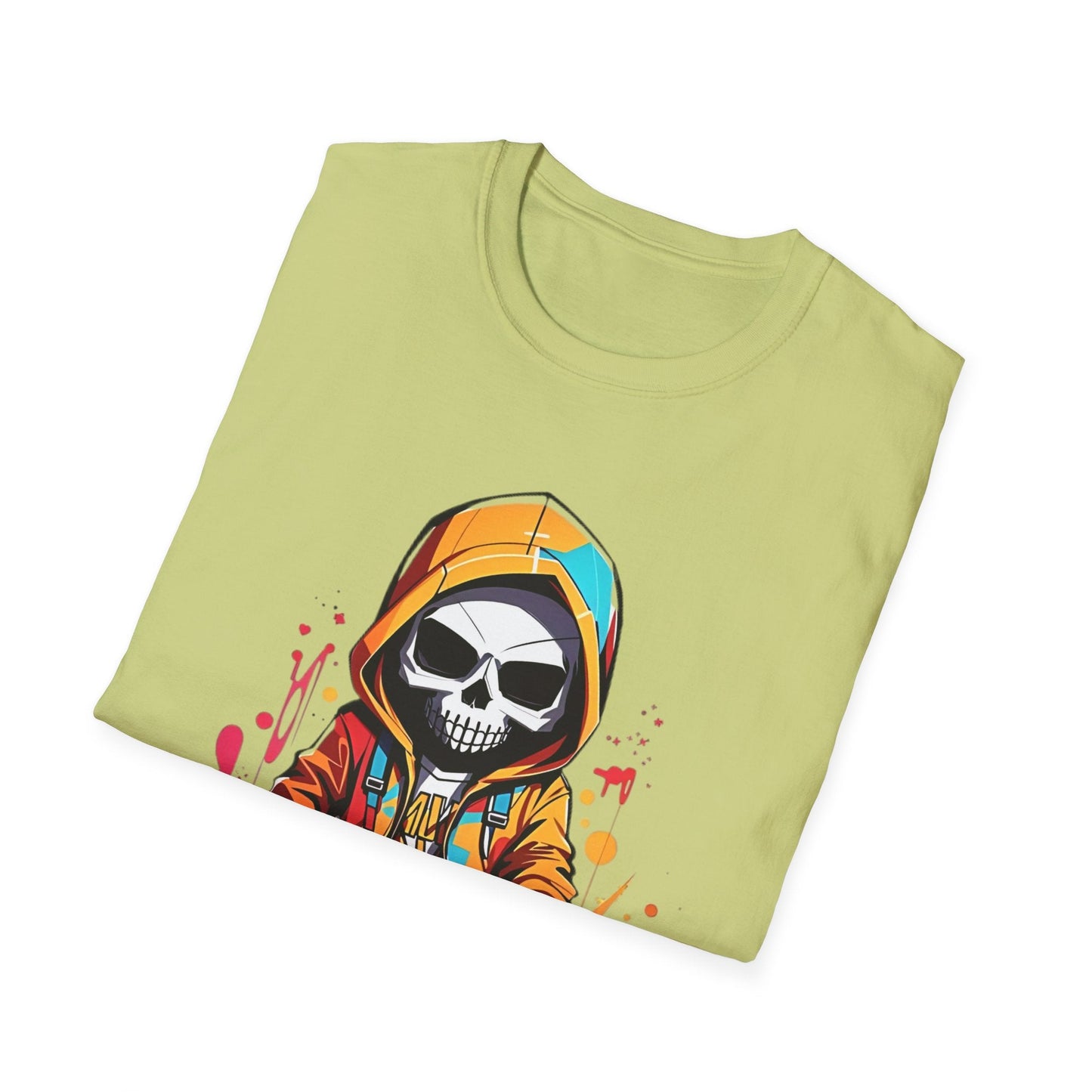Skull Shirt Unisex Skeleton Graphic Tee Gildan Softstyle 64000 100 Percent Cotton