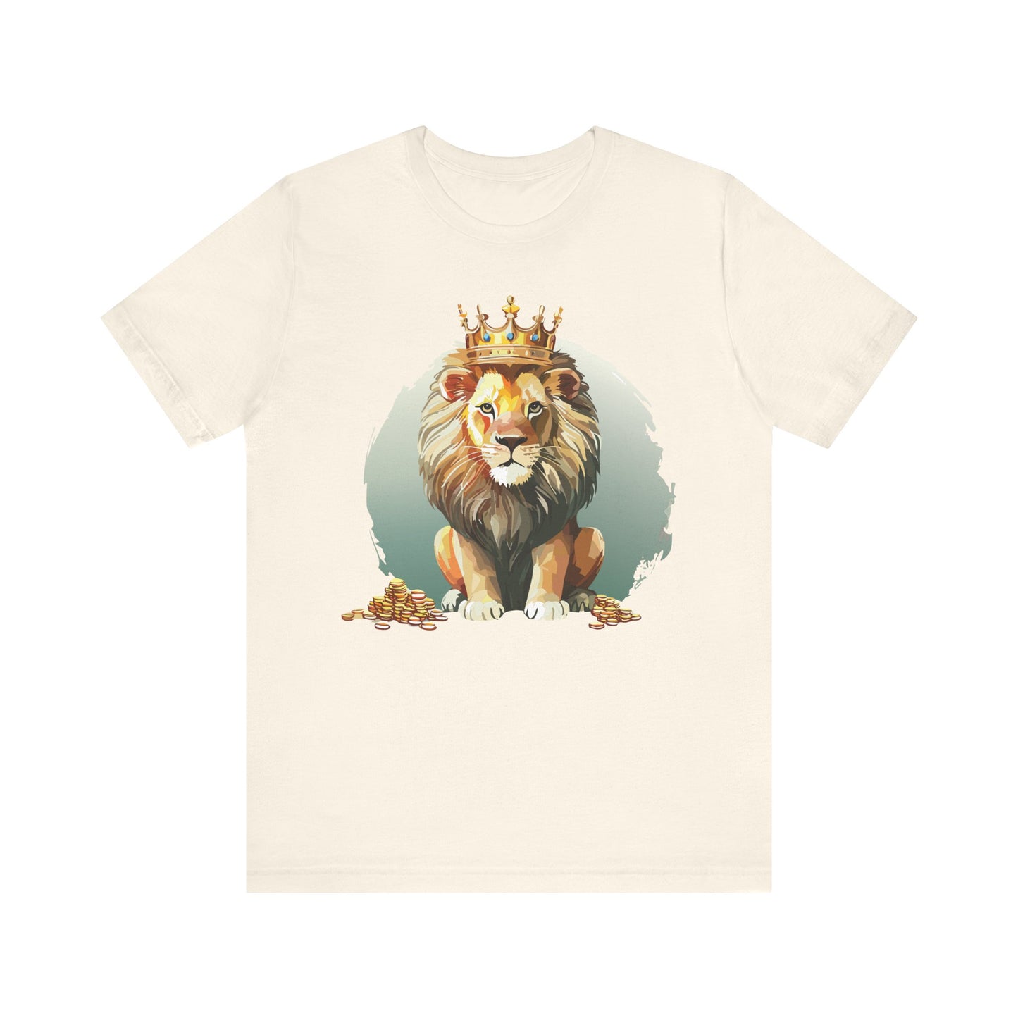 Regal Lion Short Sleeve Tee, Animal Shirt, Lion Tee, Unisex Top, Birthday Gift, Shirt with Animal design