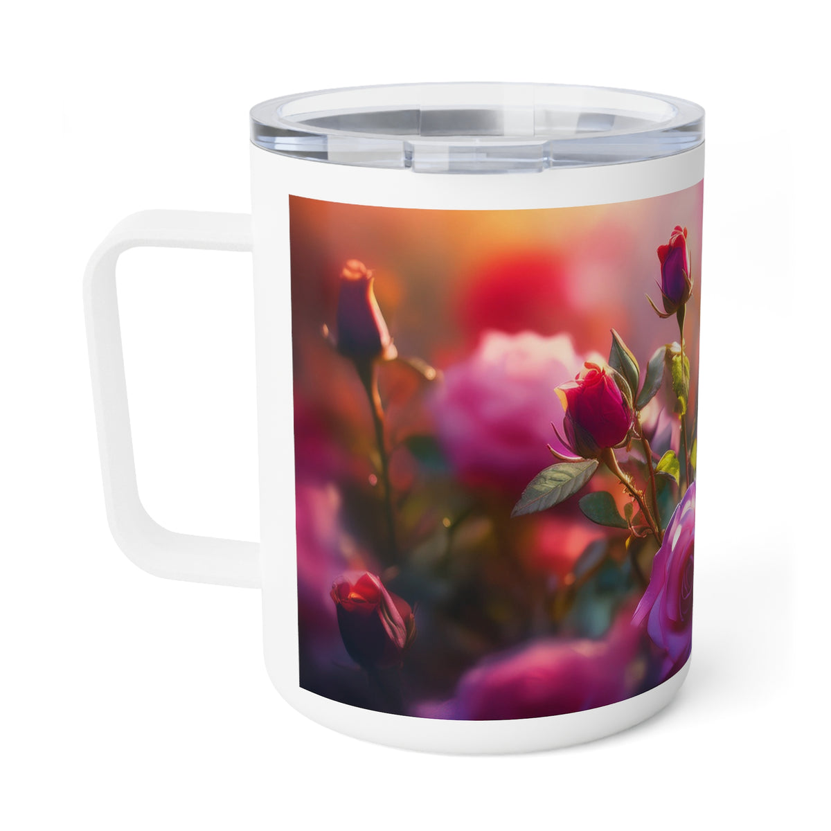 26 Art Design Insulated Coffee Mug Clear Lid 10oz Insulated Coffee Mug 10oz