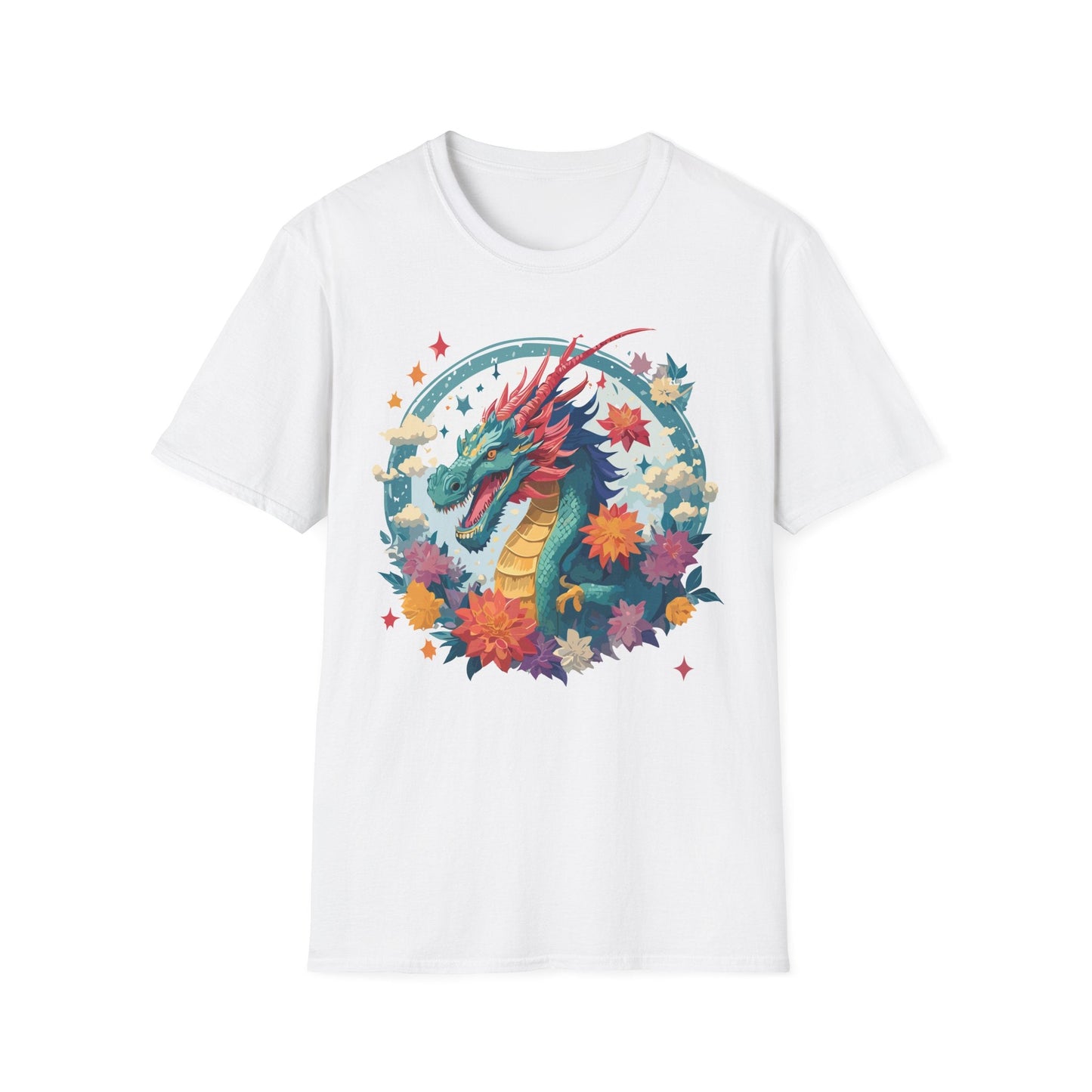 Dragon Graphic Unisex 100 Cotton Tee with Animal Artwork Design 3